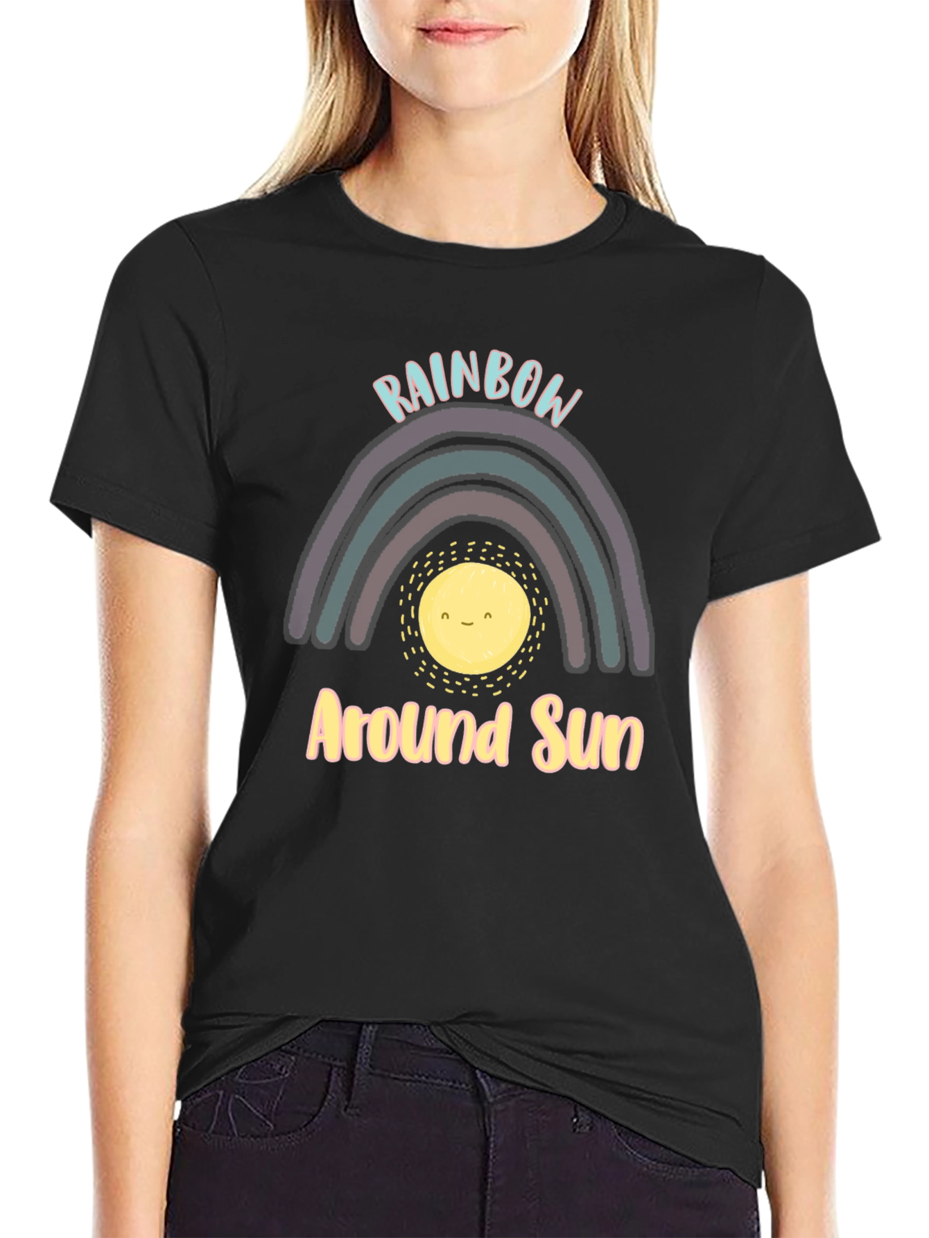 Rainbow Around Sun Graphic T-Shirt