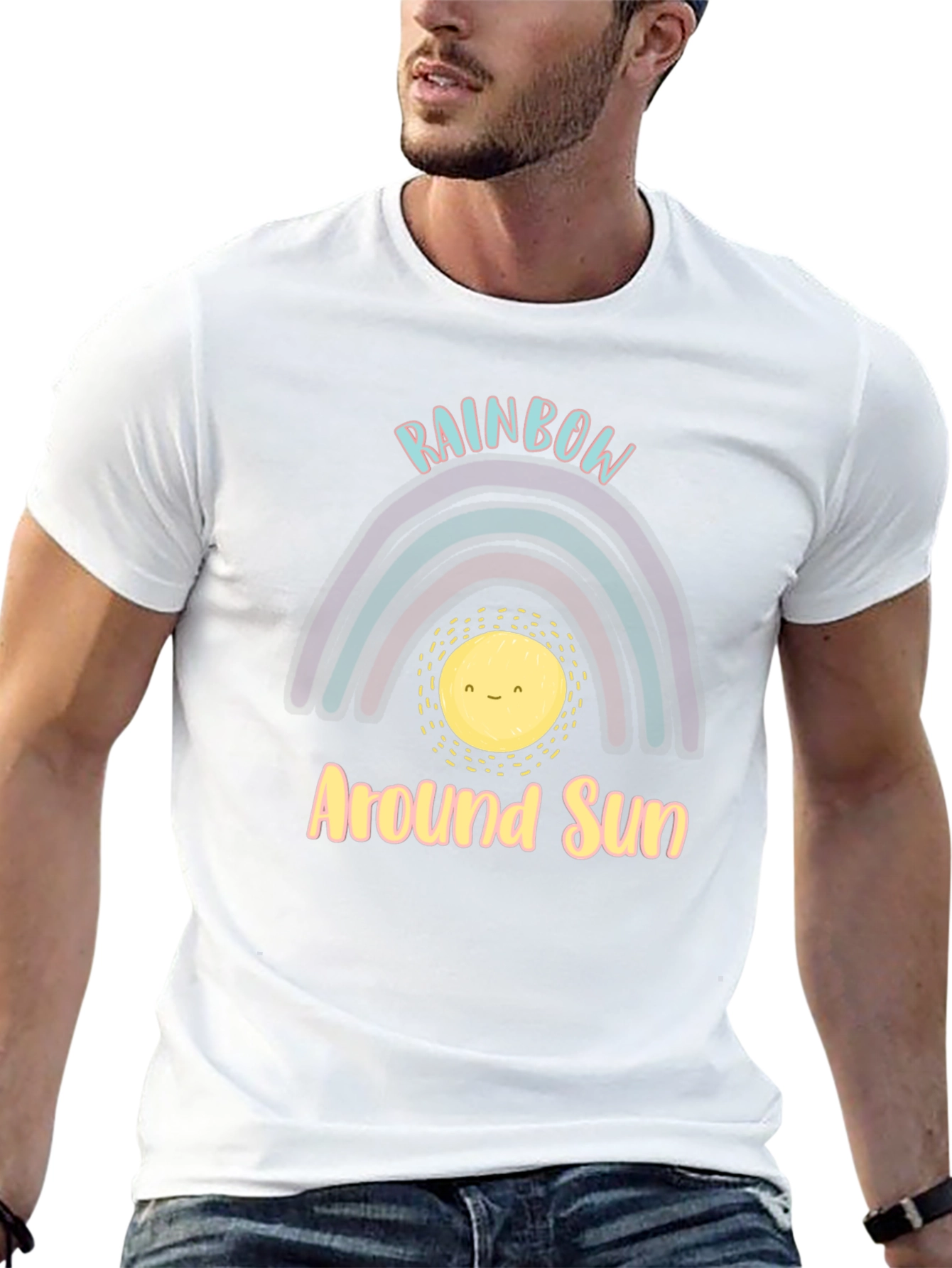Rainbow Around Sun Graphic T-Shirt