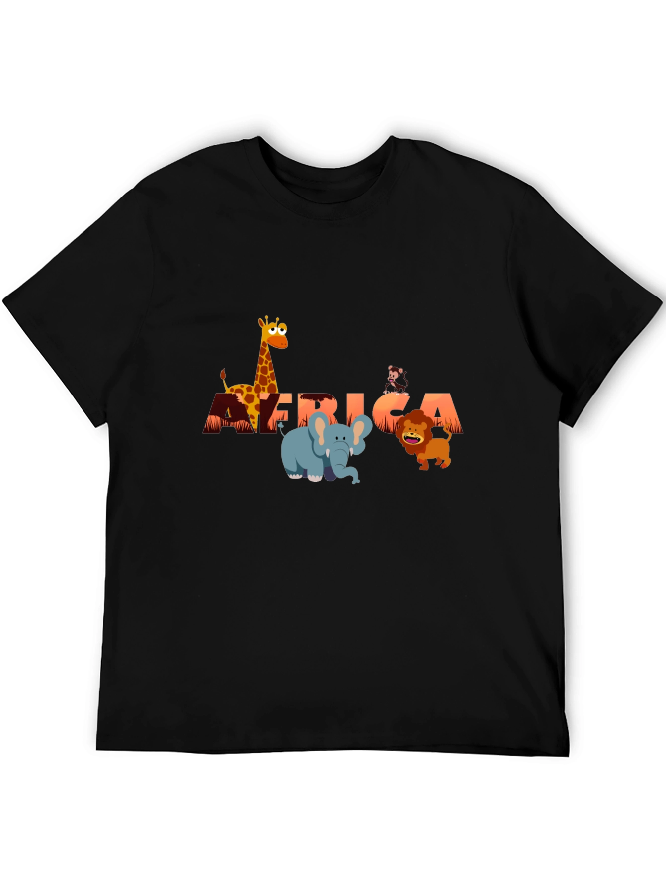 Africa Animals Graphic Tee - Fun Safari Shirt