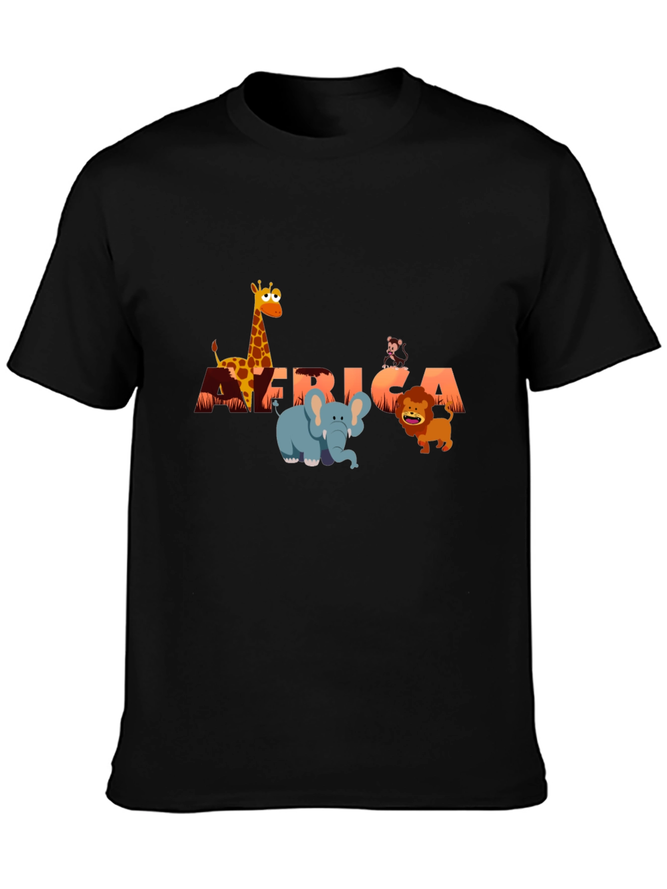Africa Animals Graphic Tee - Fun Safari Shirt