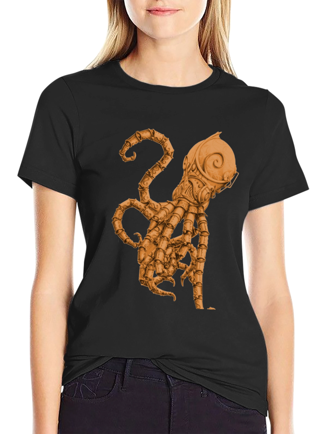 Steampunk Octopus Graphic Tee - Unique Design!