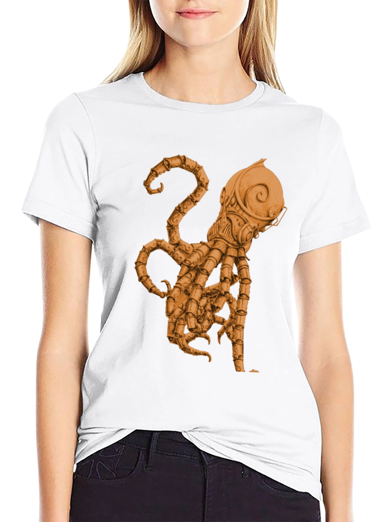 Steampunk Octopus Graphic Tee - Unique Design!
