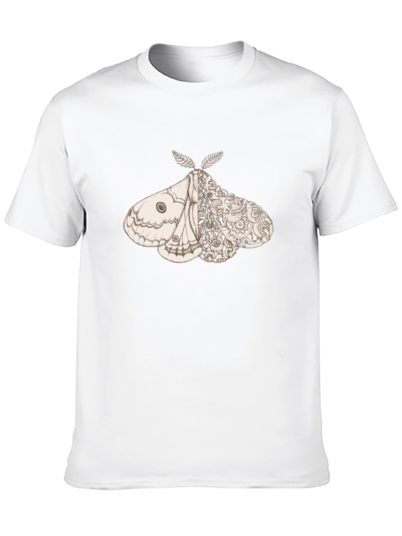 Steampunk Moth Graphic Tee - Unique Insect Design