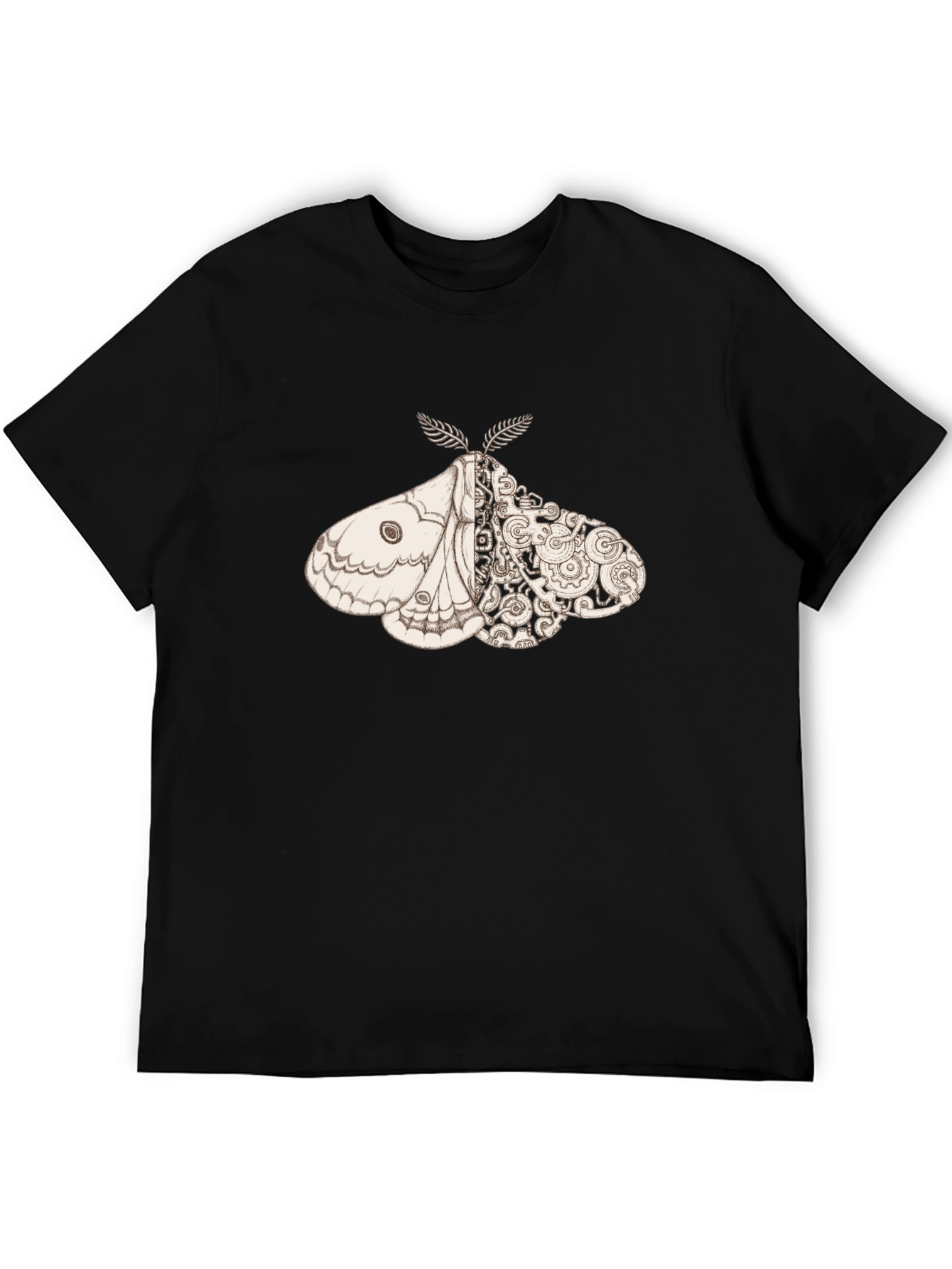 Steampunk Moth Graphic Tee - Unique Insect Design