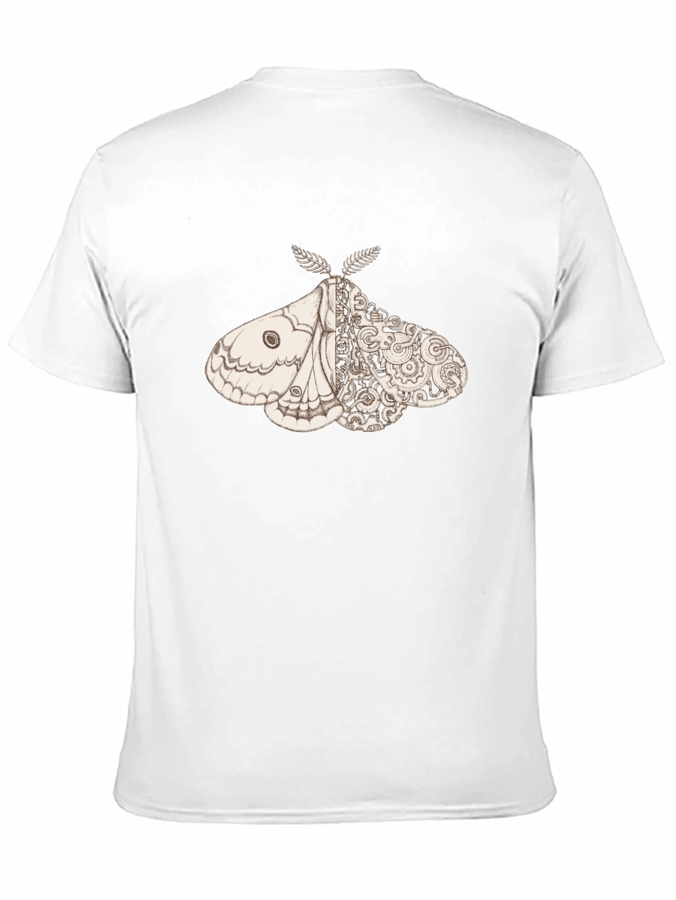 Steampunk Moth Graphic Tee - Unique Insect Design