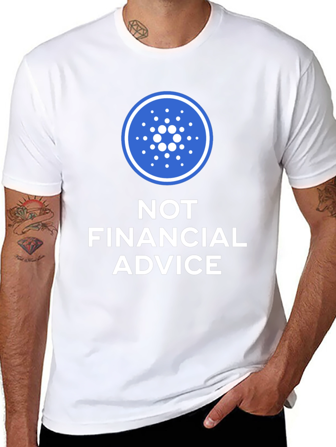 Cardano Crypto Not Financial Advice Black T-Shirt