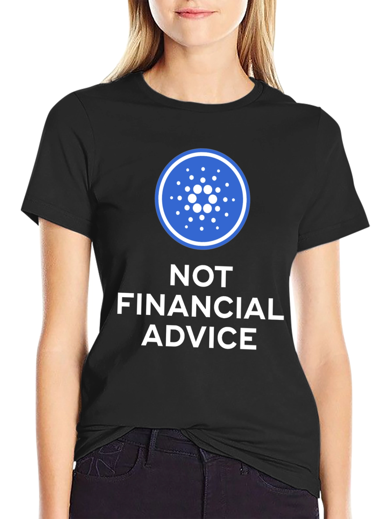 Cardano Crypto Not Financial Advice Black T-Shirt