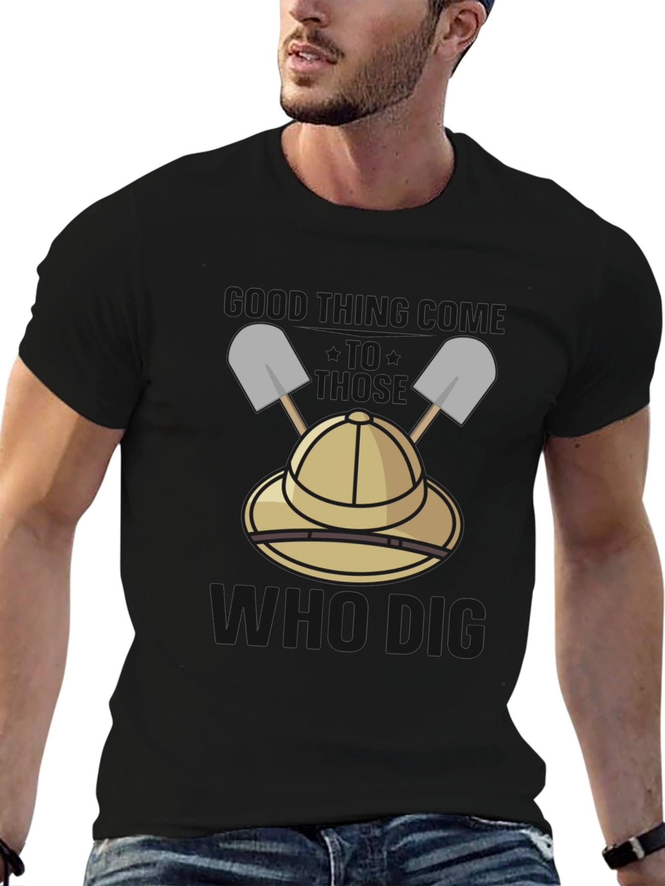 Funny Dig T-Shirt - Handsome Those Who Dig