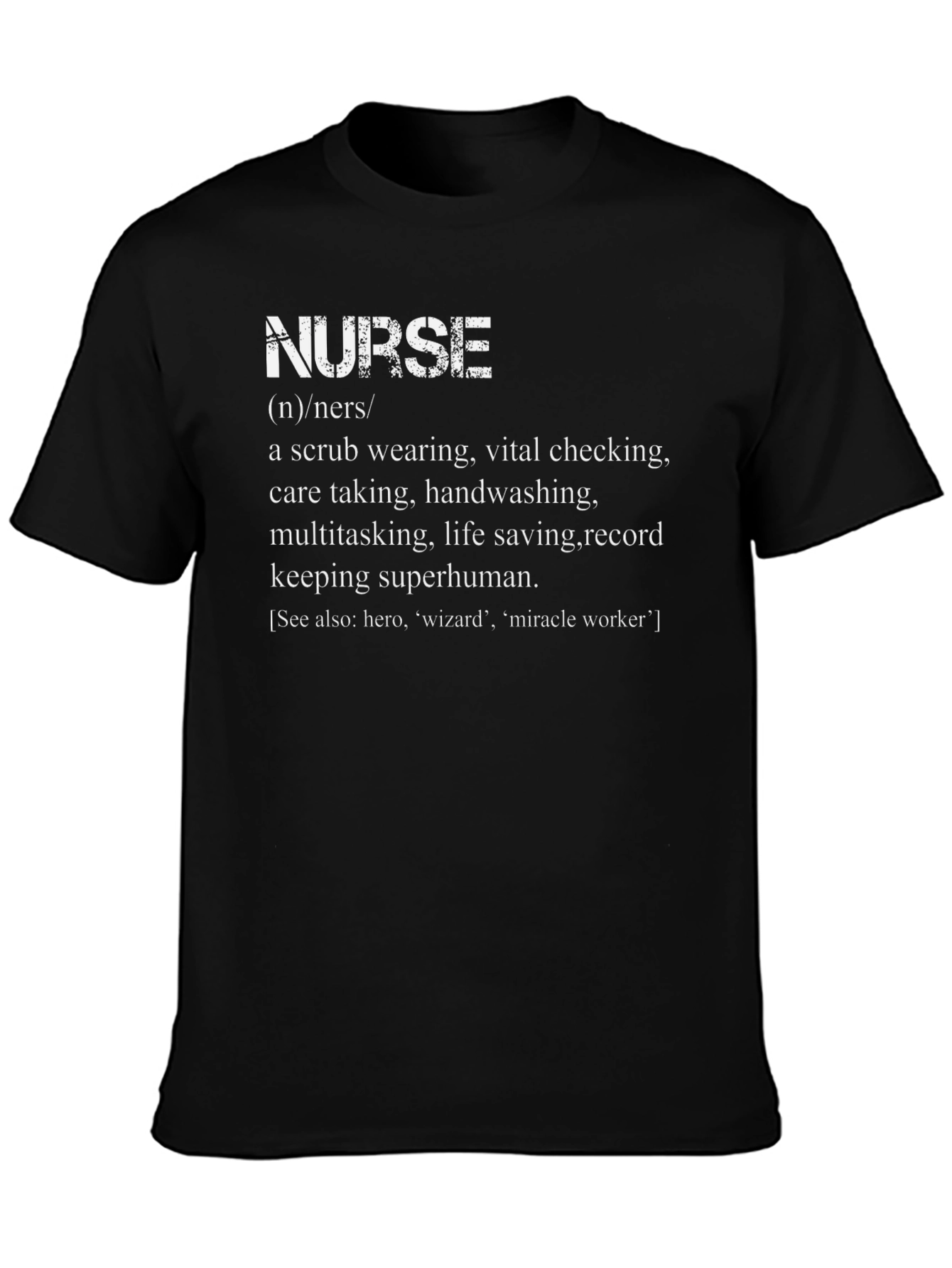 Nurse Definition Graphic Tee - Black