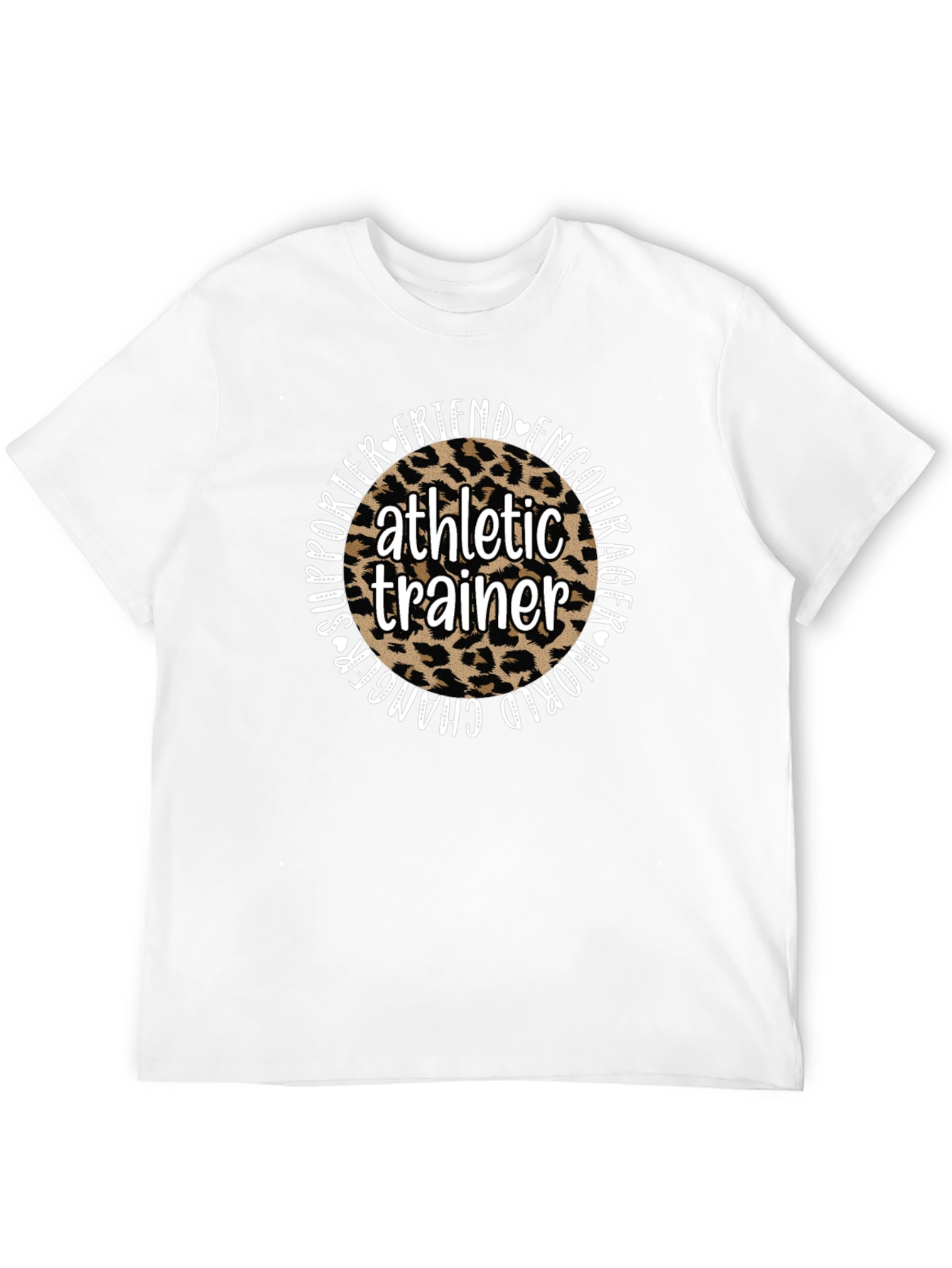 Athletic Trainer Leopard Print Graphic T-Shirt