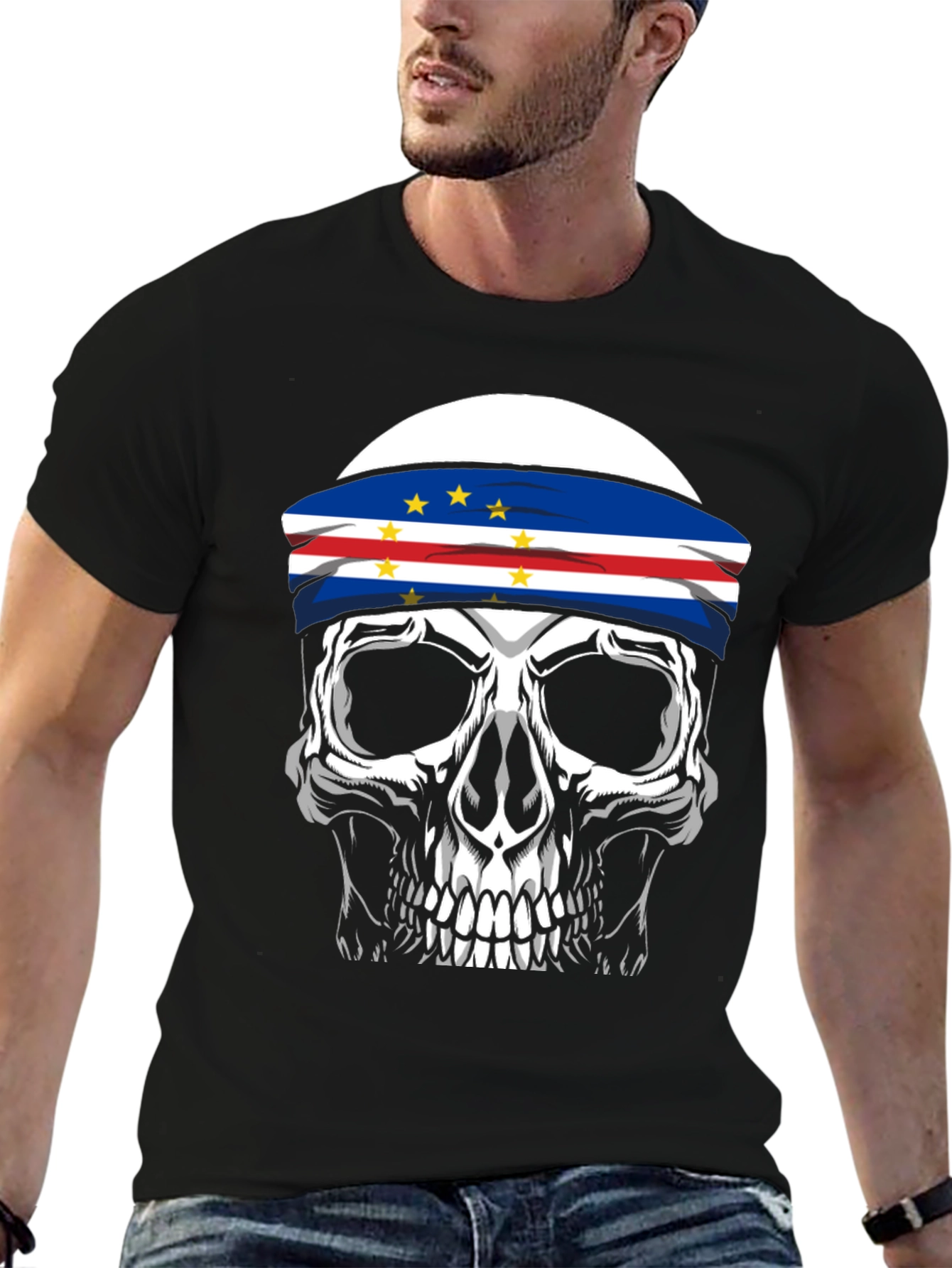 Skull Cape Verde Flag T-Shirt