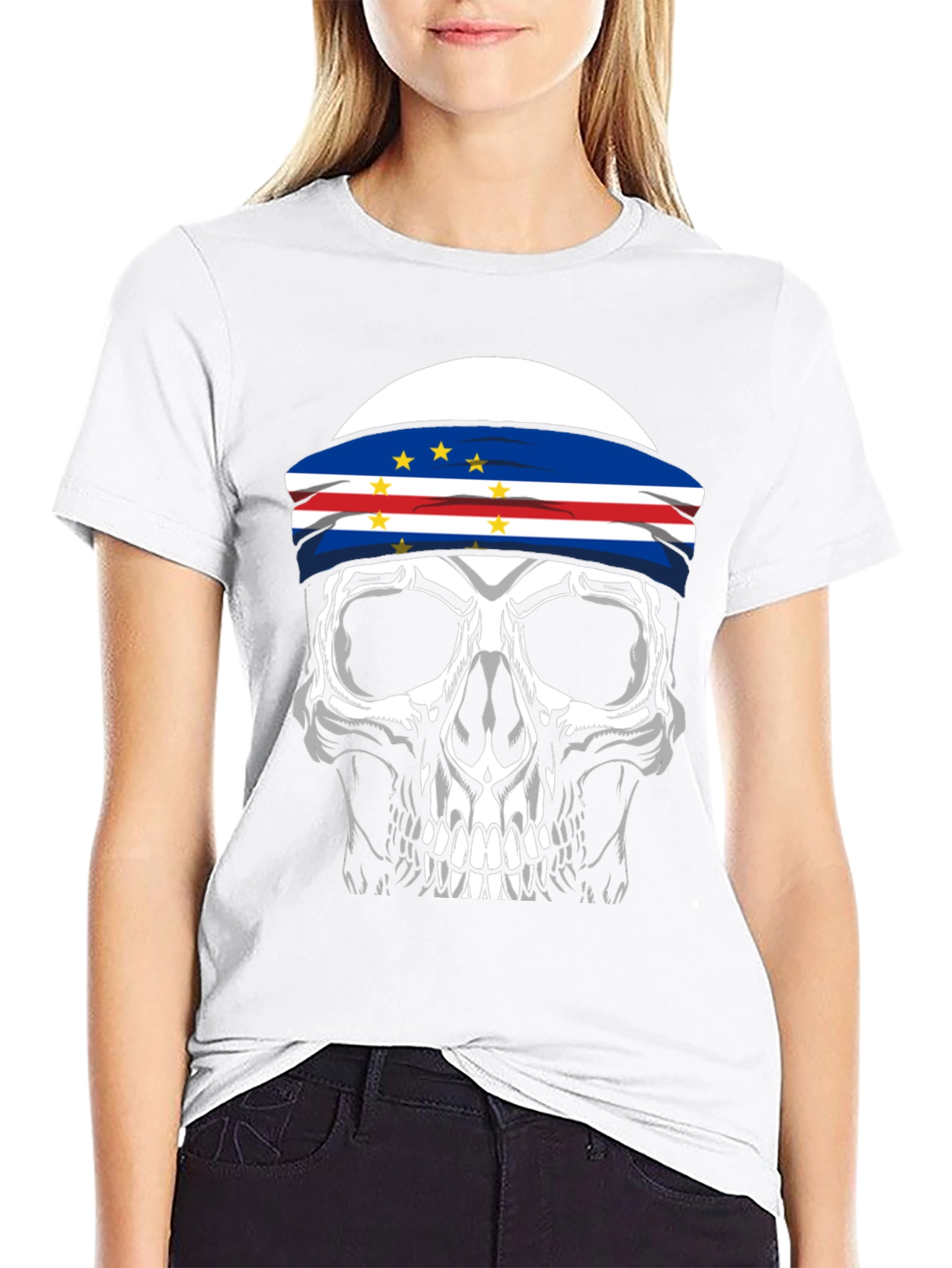 Skull Cape Verde Flag T-Shirt