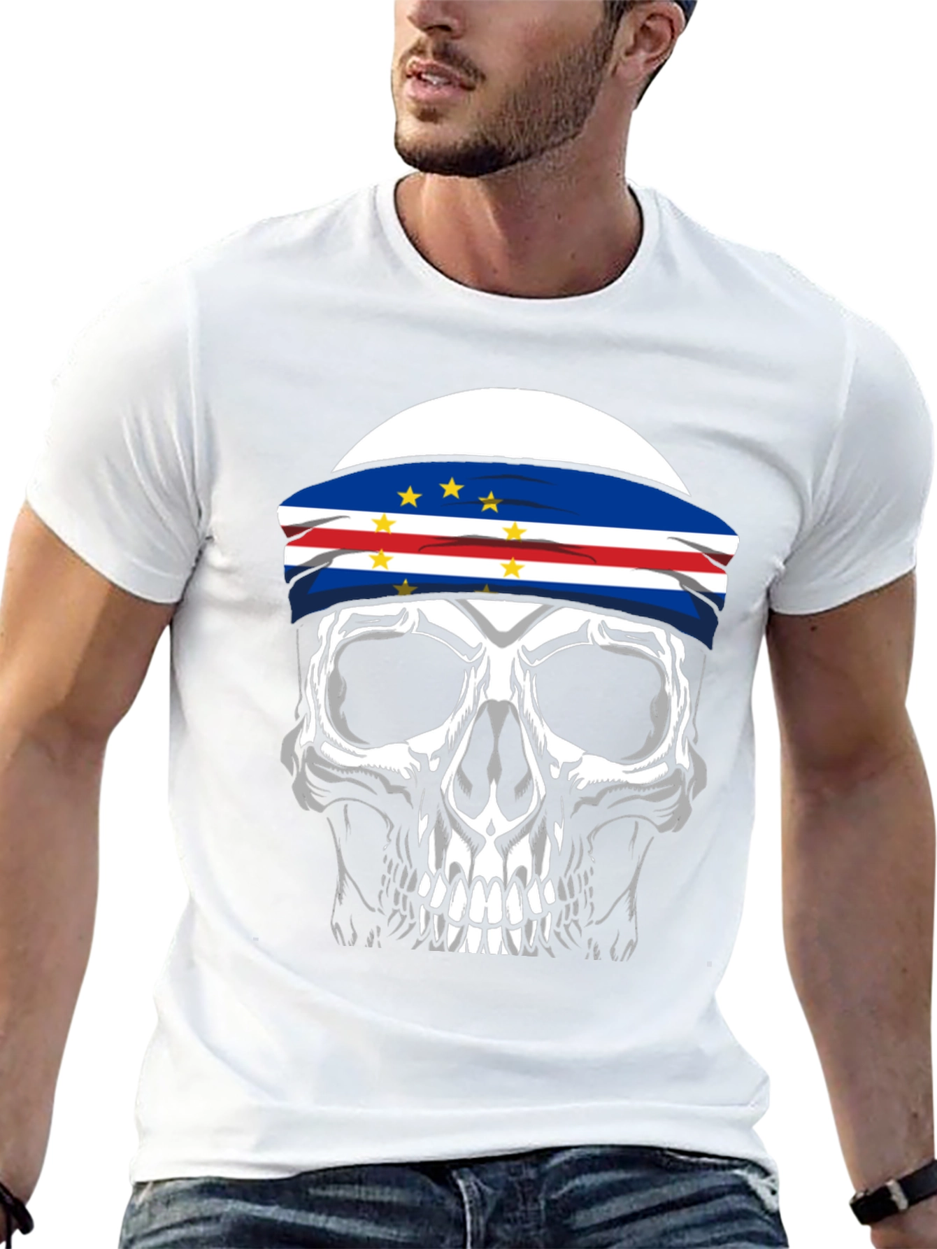 Skull Cape Verde Flag T-Shirt