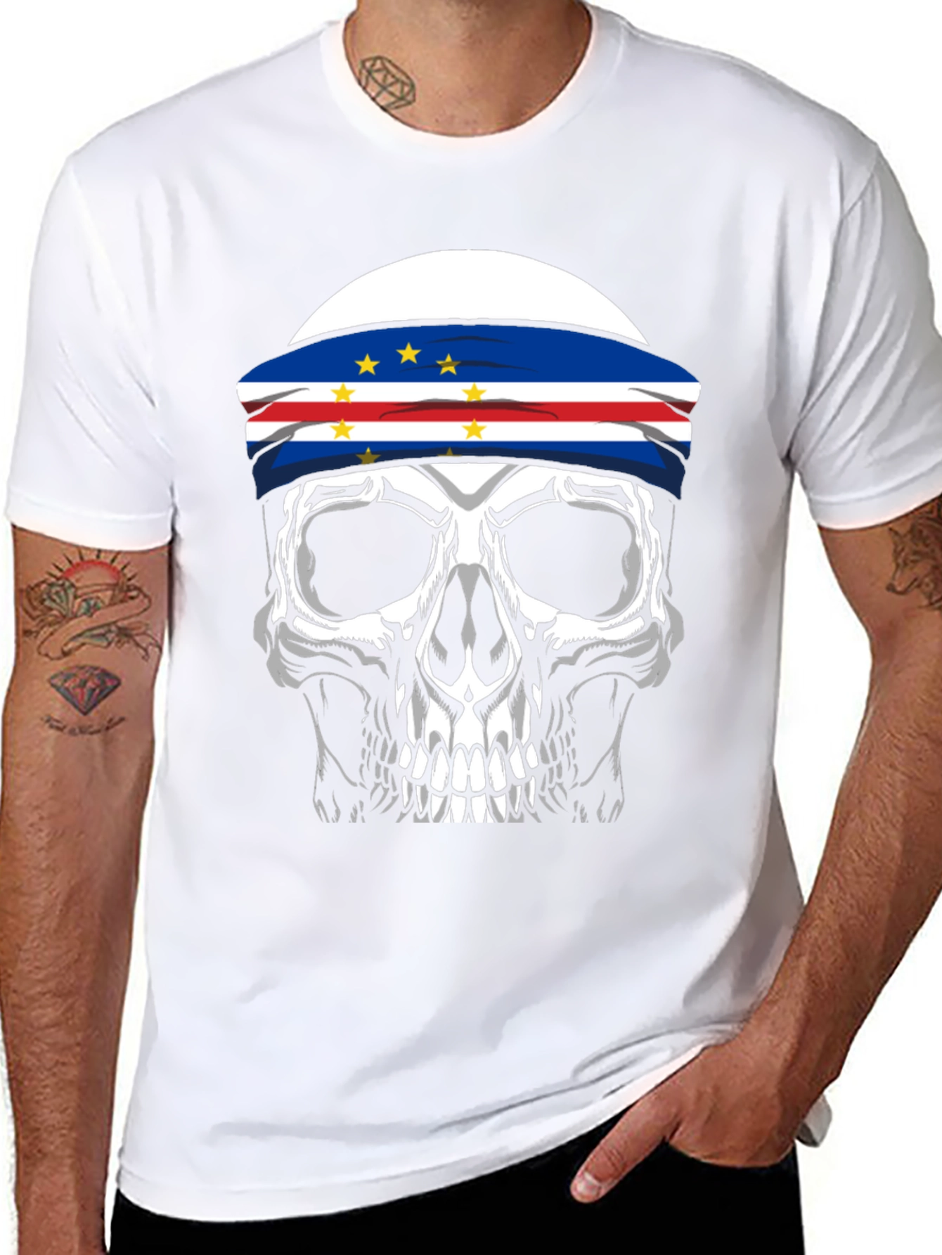 Skull Cape Verde Flag T-Shirt