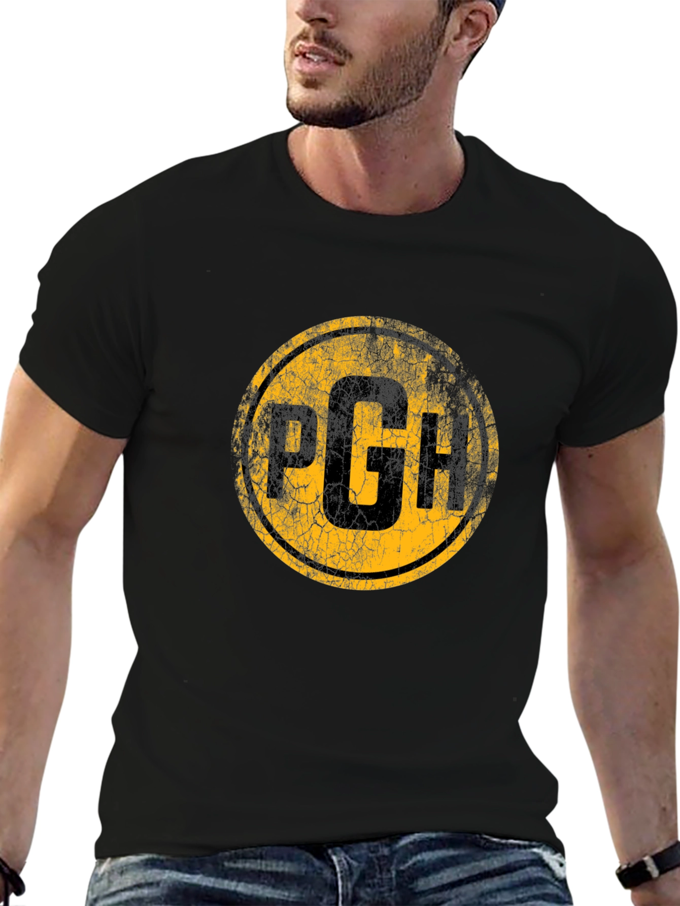 Pittsburgh PGH Distressed Graphic T-Shirt