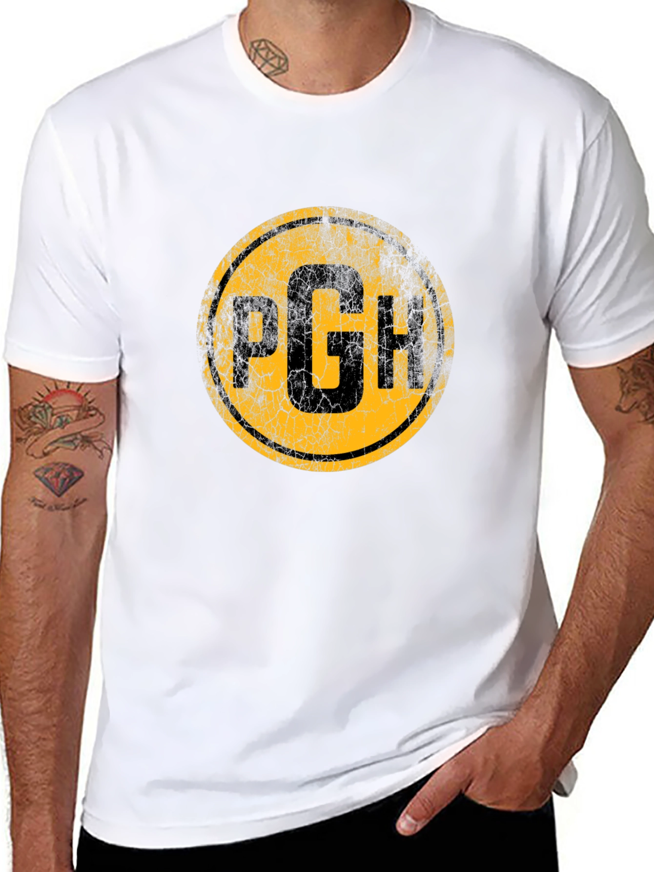 Pittsburgh PGH Distressed Graphic T-Shirt