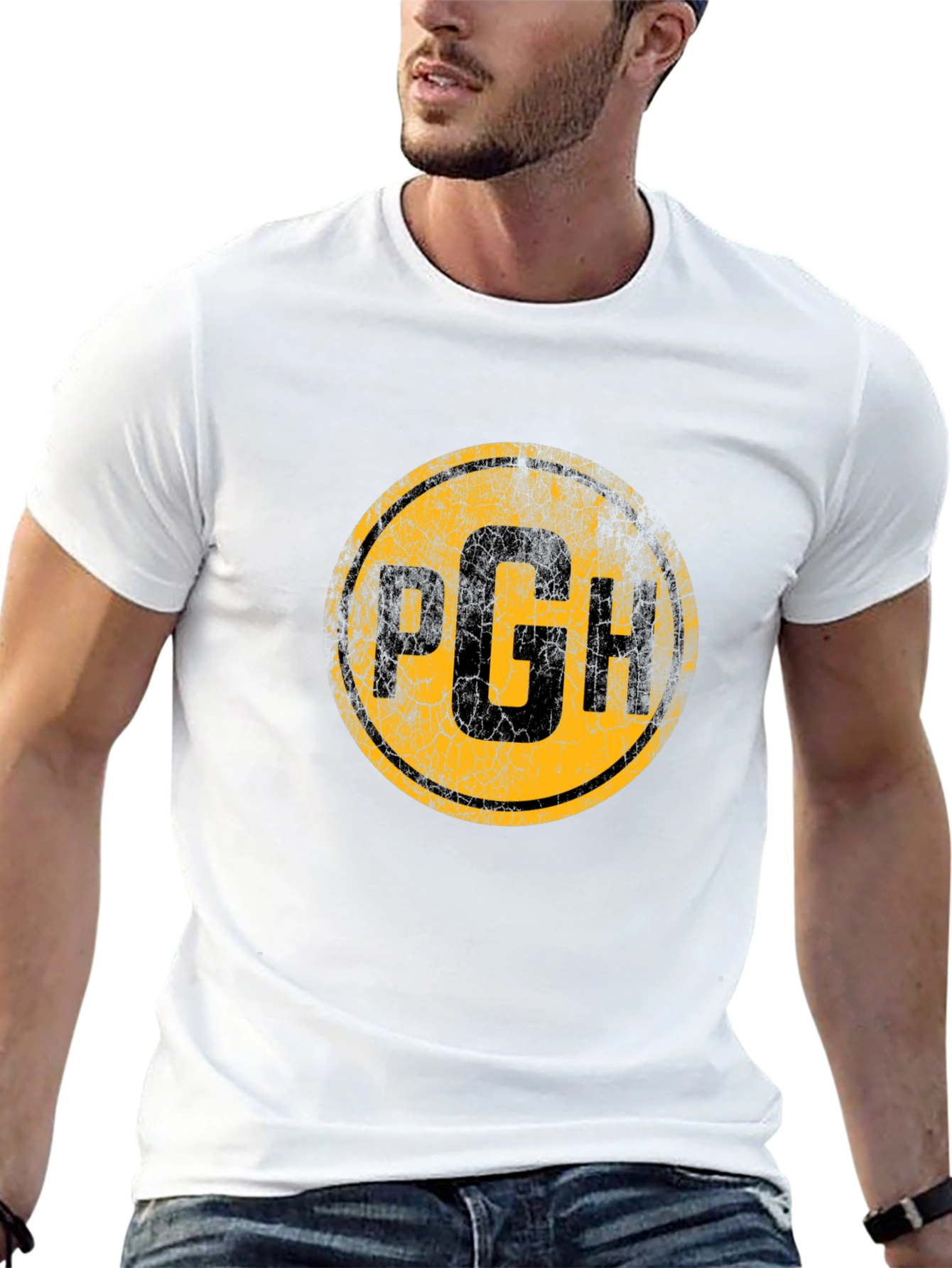 Pittsburgh PGH Distressed Graphic T-Shirt