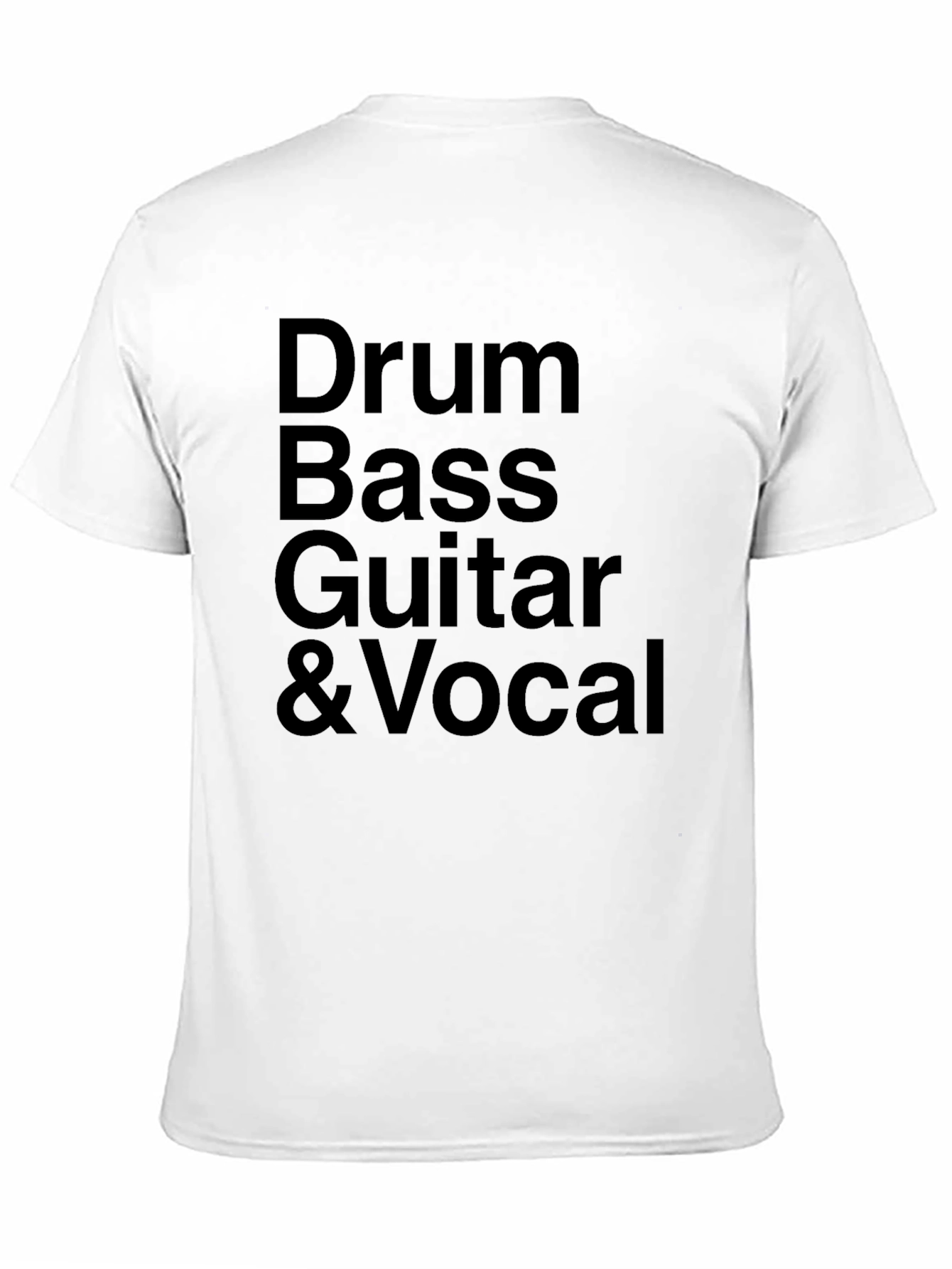 Drum Bass Guitar & Vocal Black T-Shirt