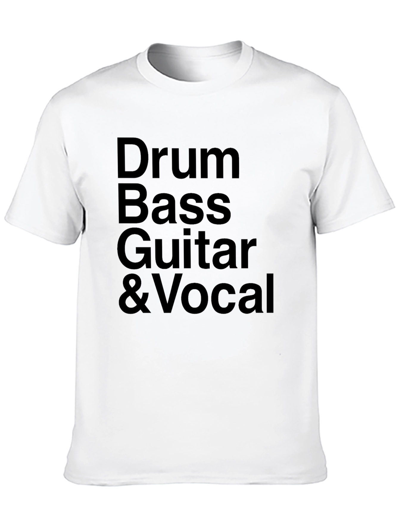Drum Bass Guitar & Vocal Black T-Shirt