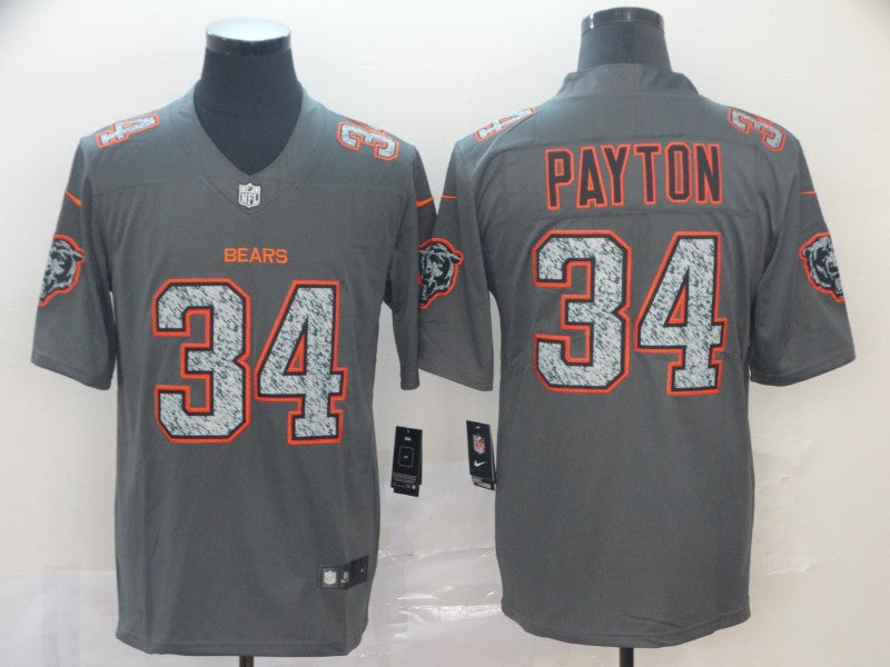 Men's Chicago Bears Walter Payton #34 Gray Team Game Jerseys