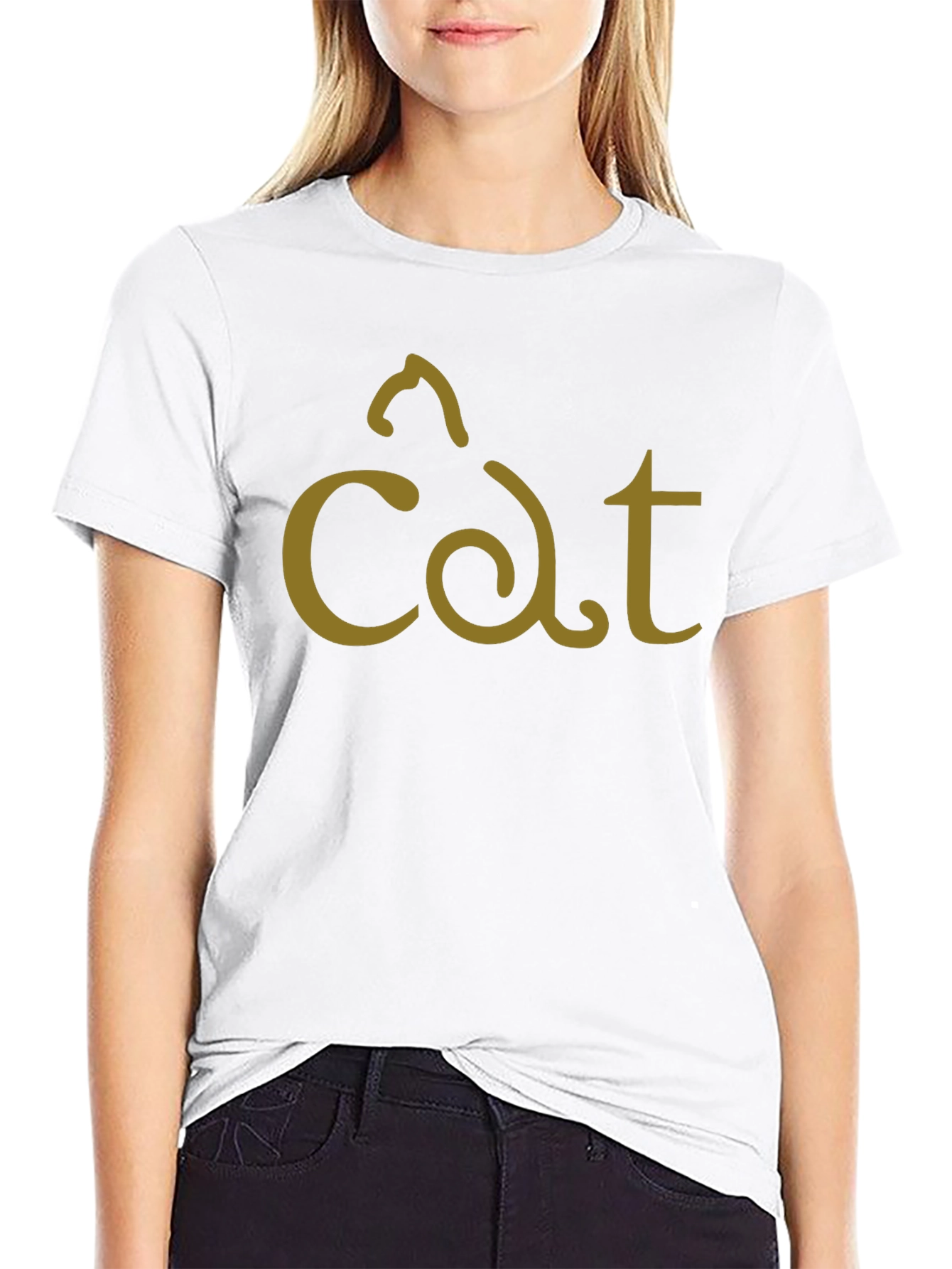 Cat Silhouette T-Shirt - Unique Design