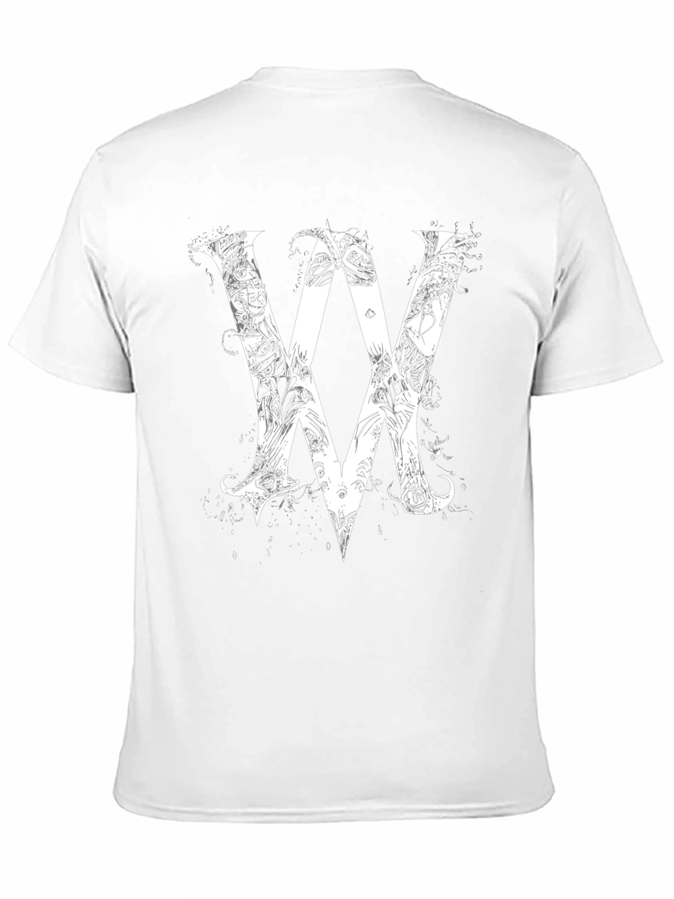 Abstract VV Graphic Black T-Shirt