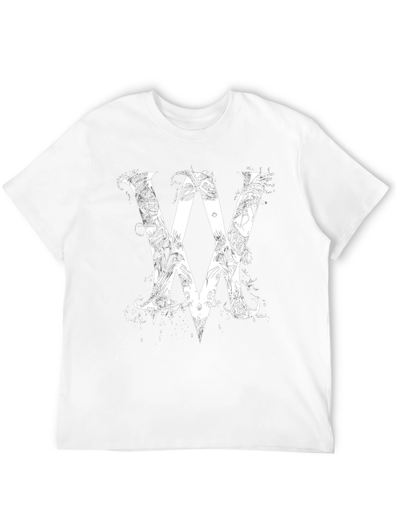 Abstract VV Graphic Black T-Shirt