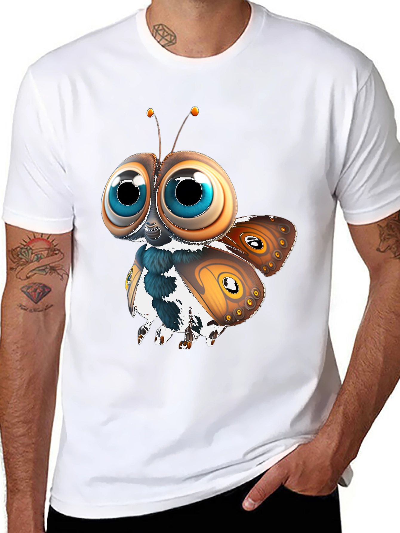 Cartoon Butterfly Graphic Tee