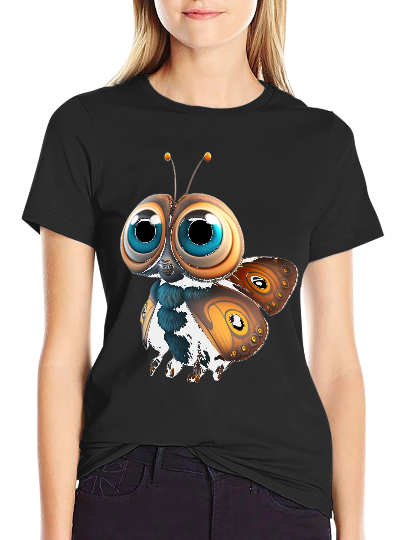 Cartoon Butterfly Graphic Tee