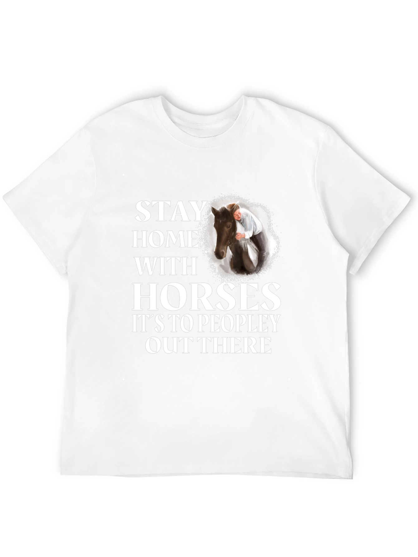 Stay Home With Horses Graphic Tee