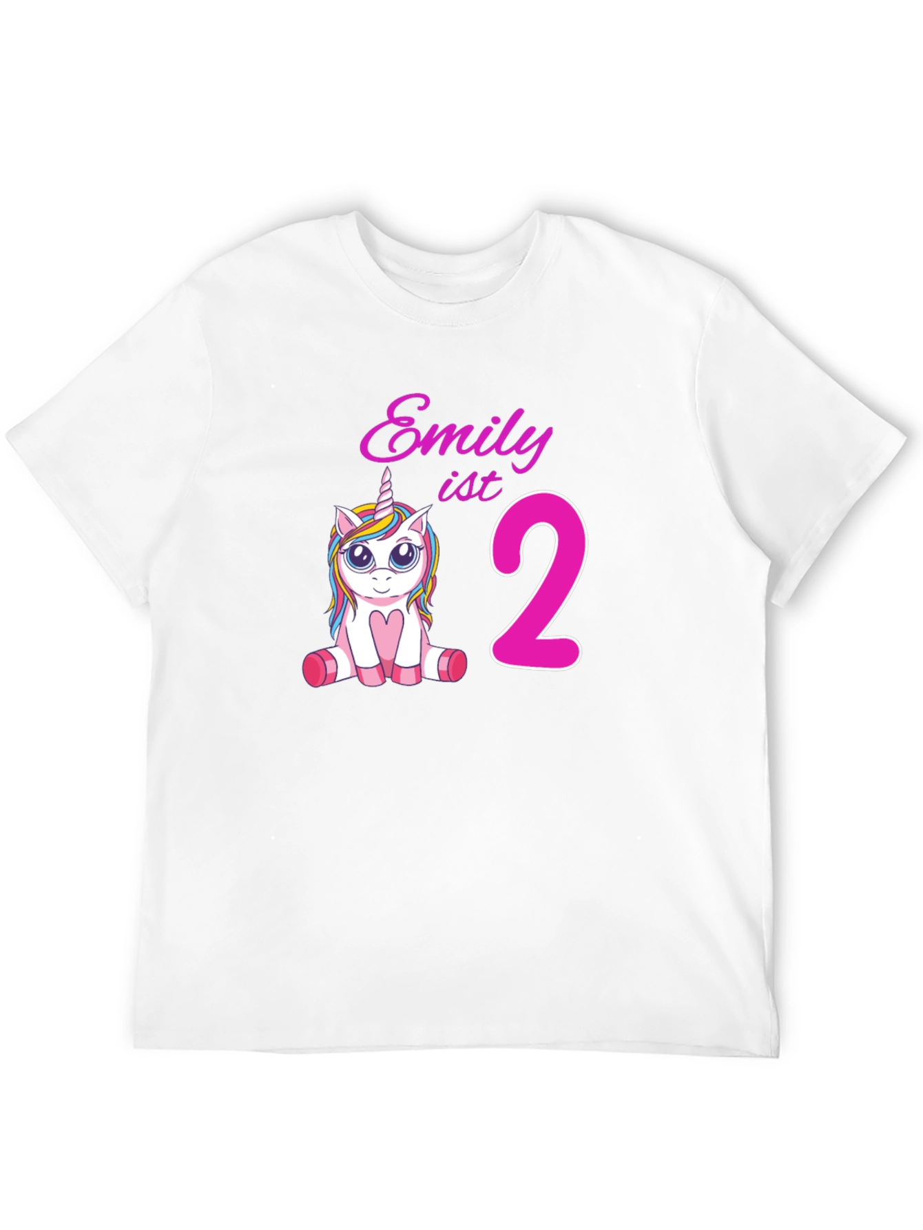 Emily 2nd Birthday Unicorn T-Shirt