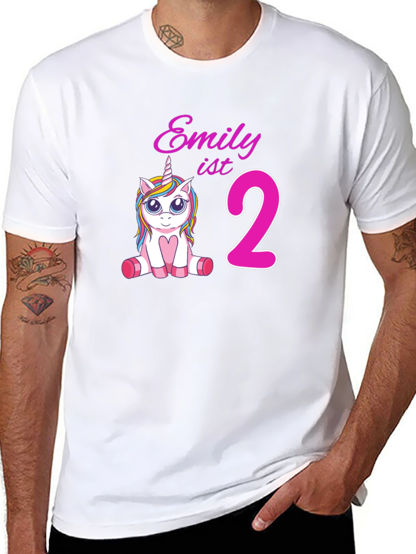 Emily 2nd Birthday Unicorn T-Shirt
