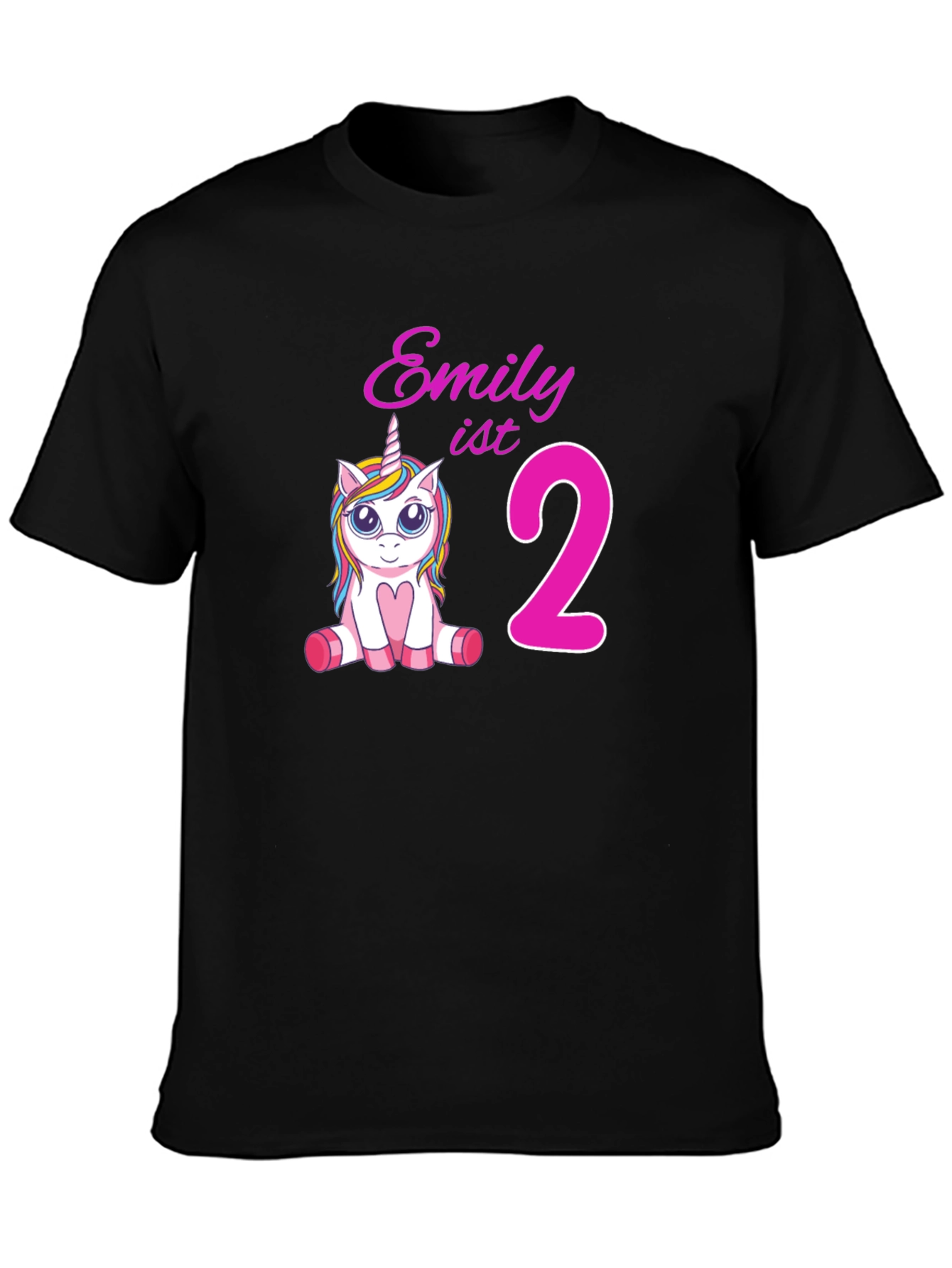 Emily 2nd Birthday Unicorn T-Shirt