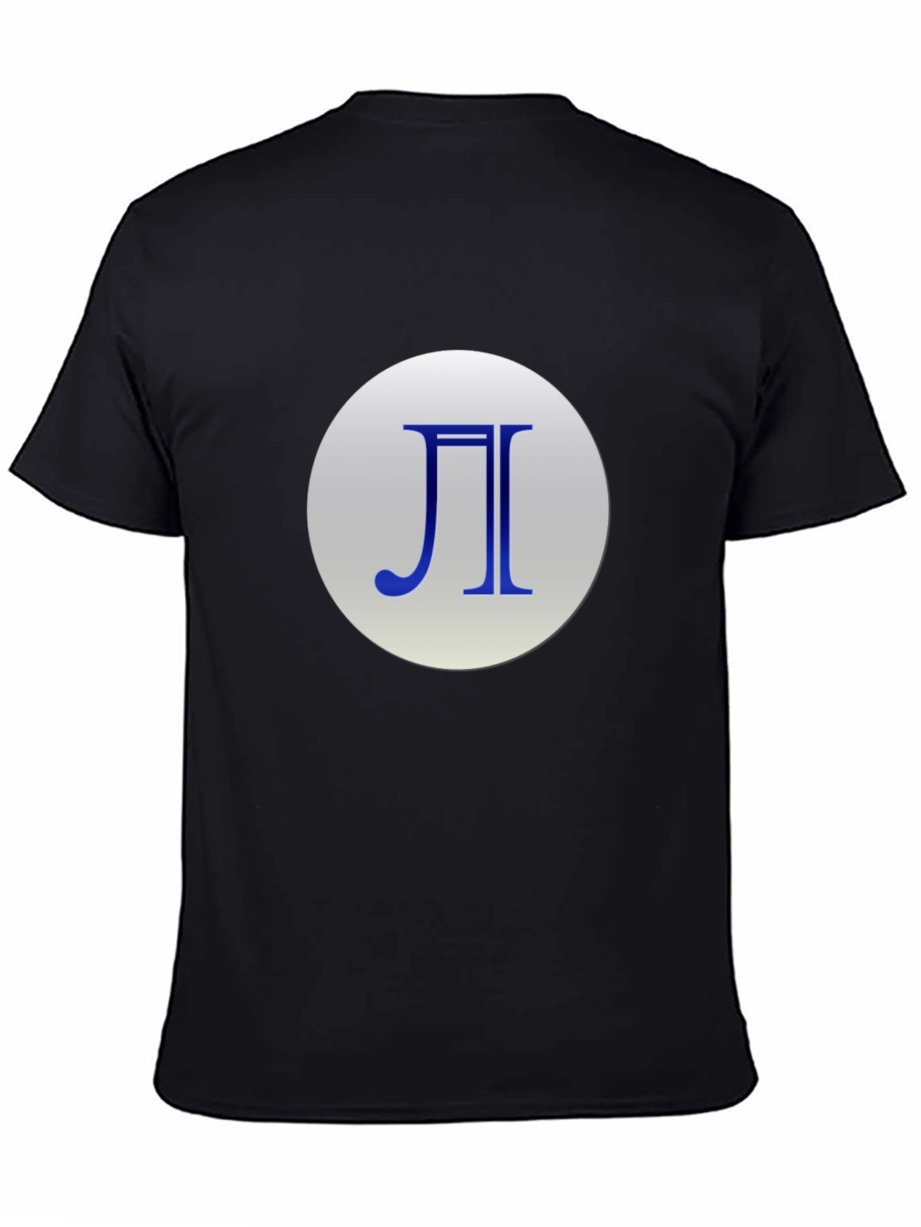 Geometric Symbol Graphic Tee - Stylish Black Cotton Blend