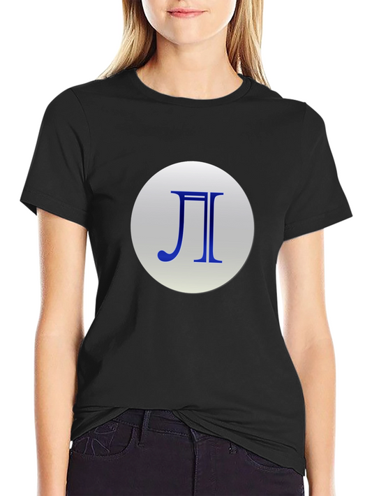 Geometric Symbol Graphic Tee - Stylish Black Cotton Blend
