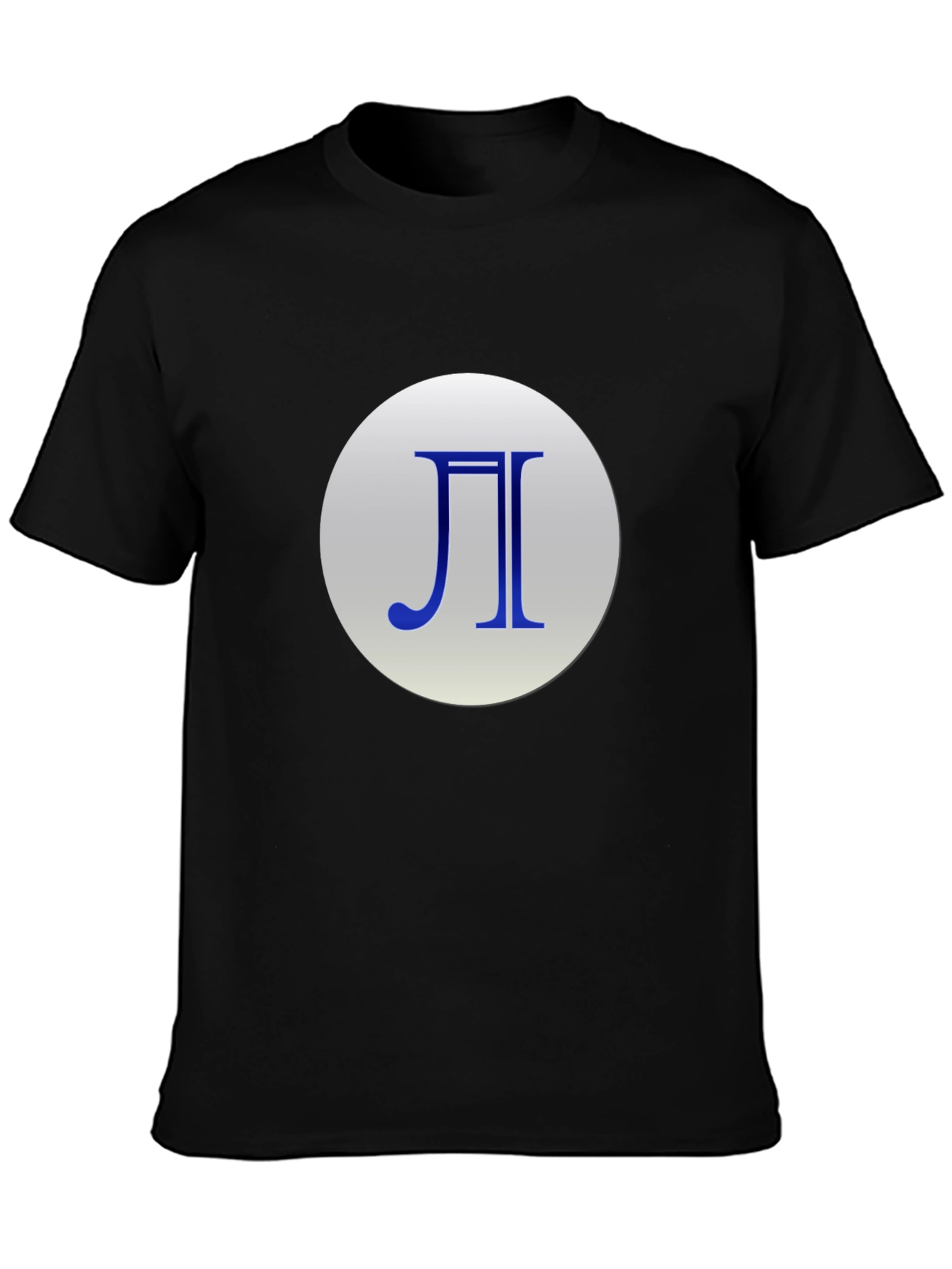 Geometric Symbol Graphic Tee - Stylish Black Cotton Blend