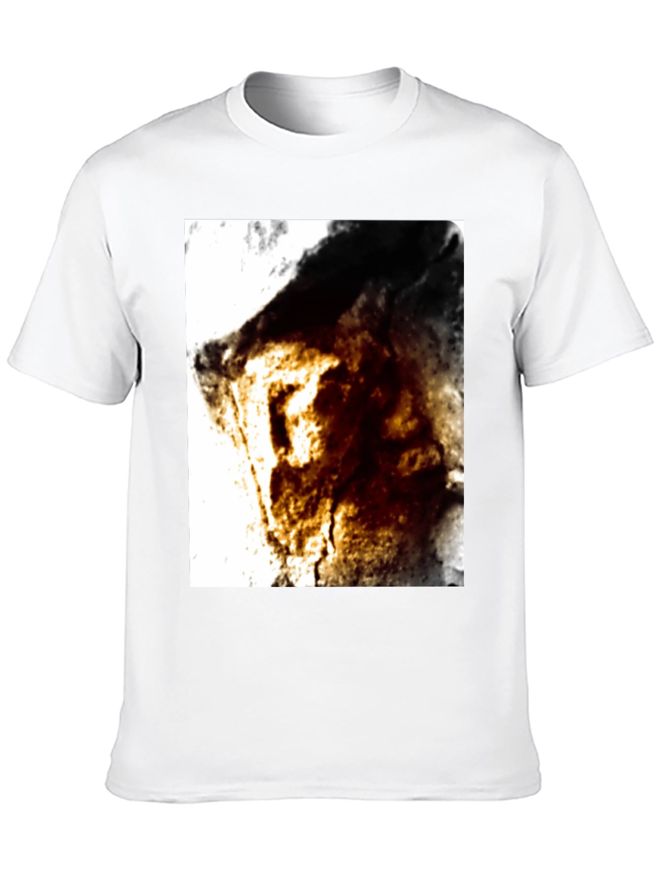Abstract Graphic Tee - Black Cotton Blend