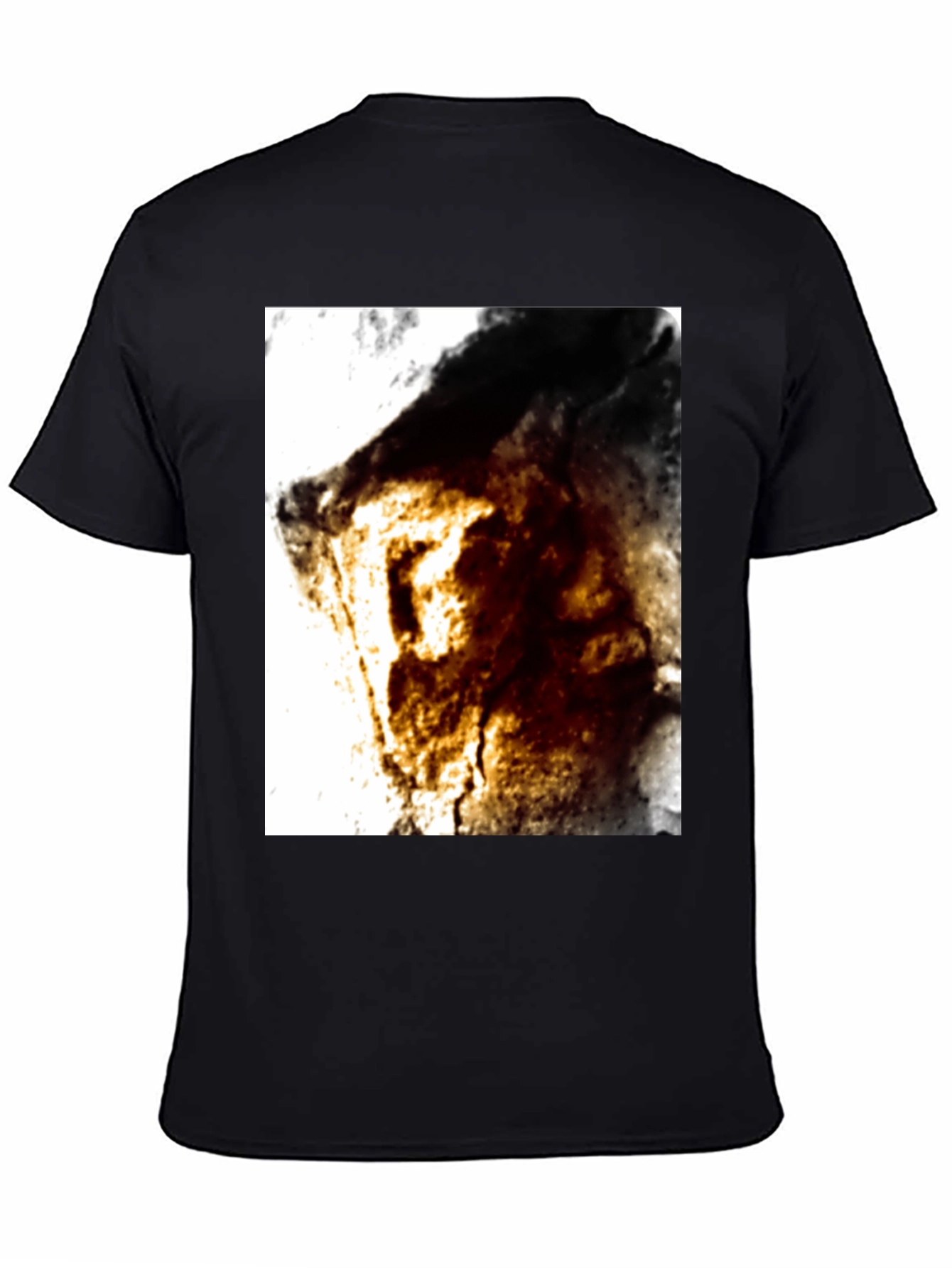 Abstract Graphic Tee - Black Cotton Blend