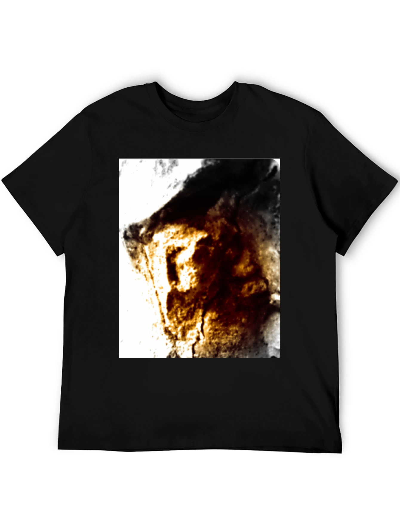 Abstract Graphic Tee - Black Cotton Blend