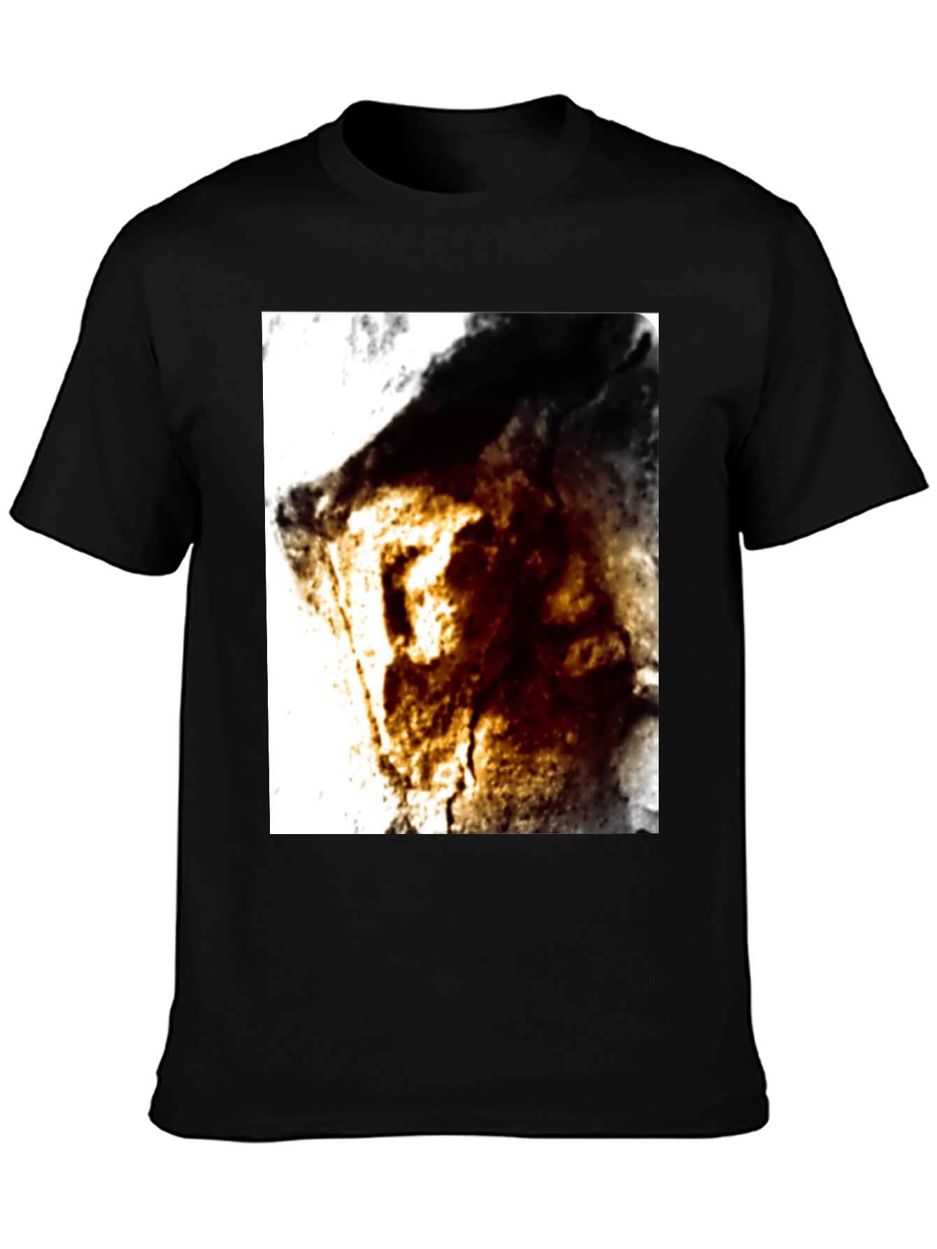 Abstract Graphic Tee - Black Cotton Blend