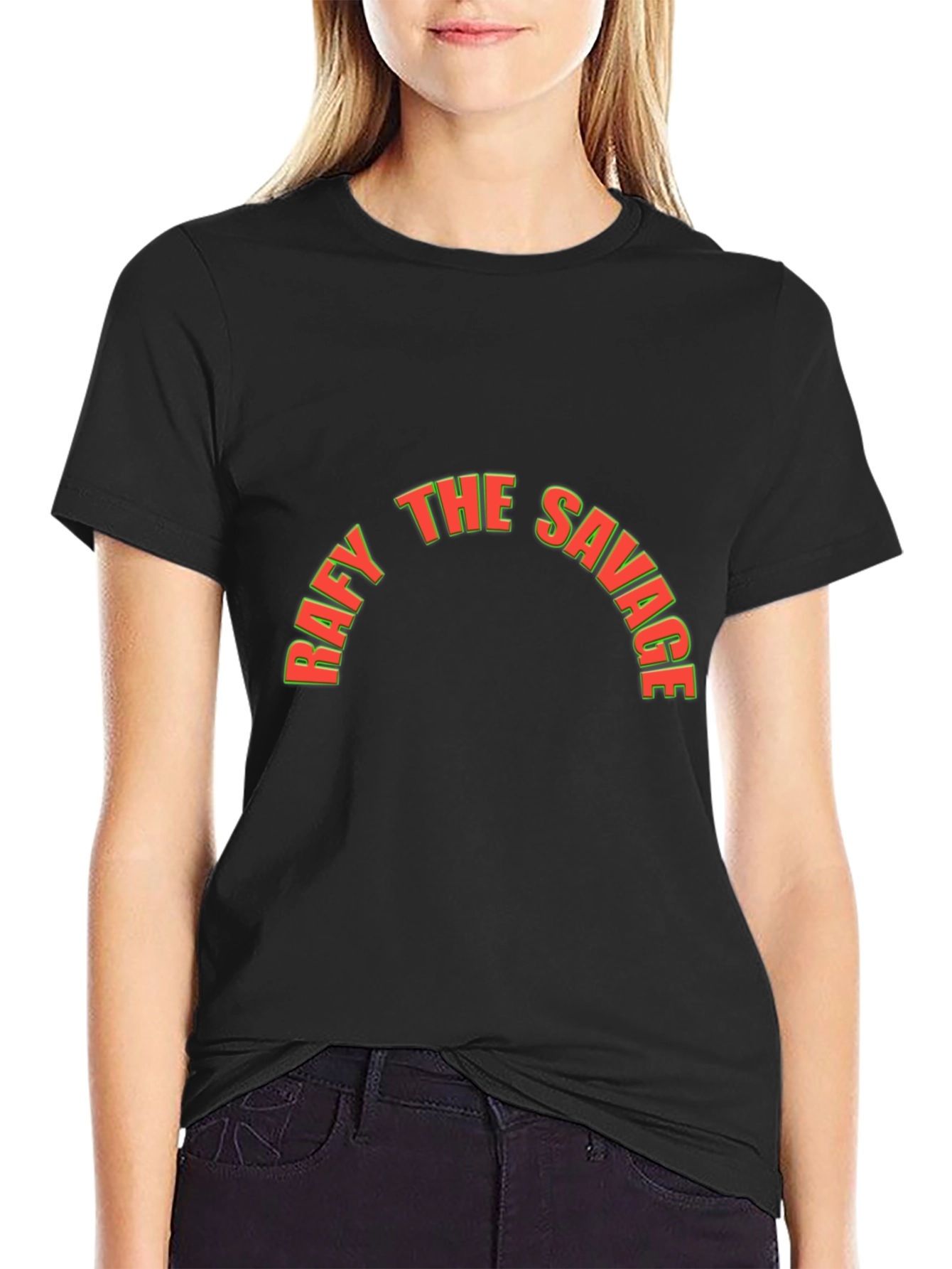 Raffy The Savage Graphic Tee - Mens Black T-Shirt