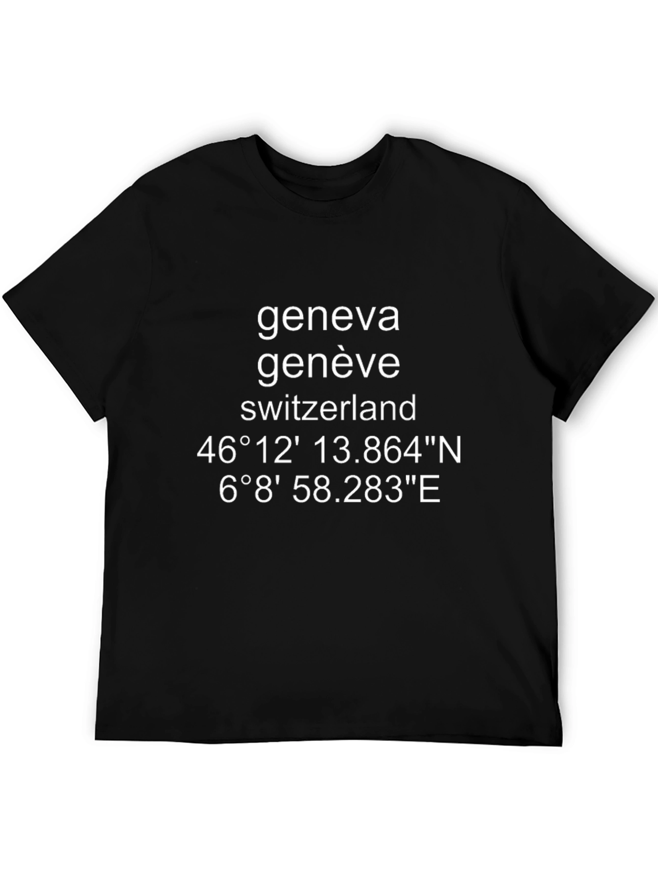 Geneva Switzerland Coordinates T-Shirt