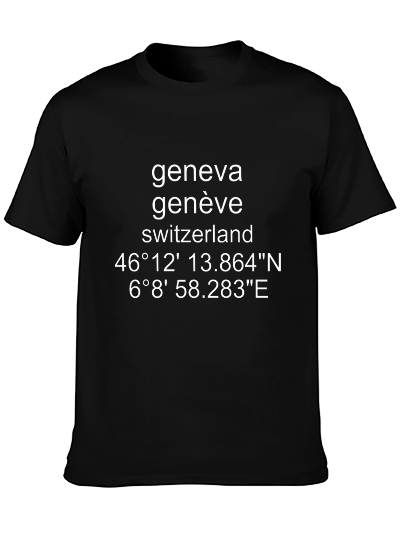 Geneva Switzerland Coordinates T-Shirt