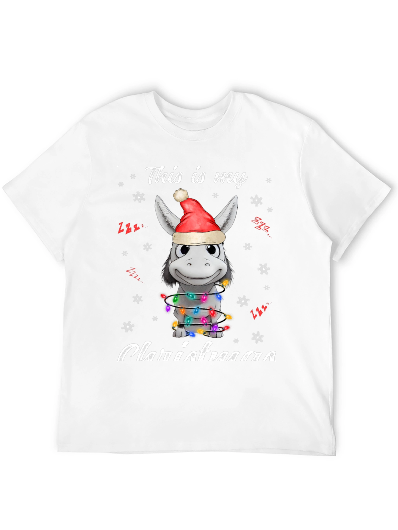 Funny Donkey Christmas Lights T-Shirt