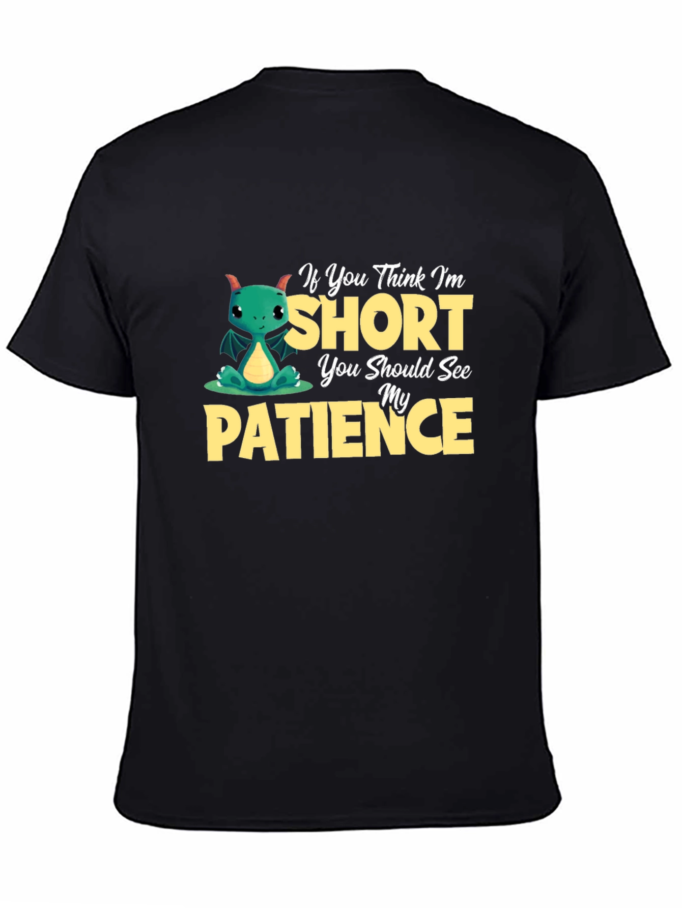 Short Patience Dragon Graphic T-Shirt
