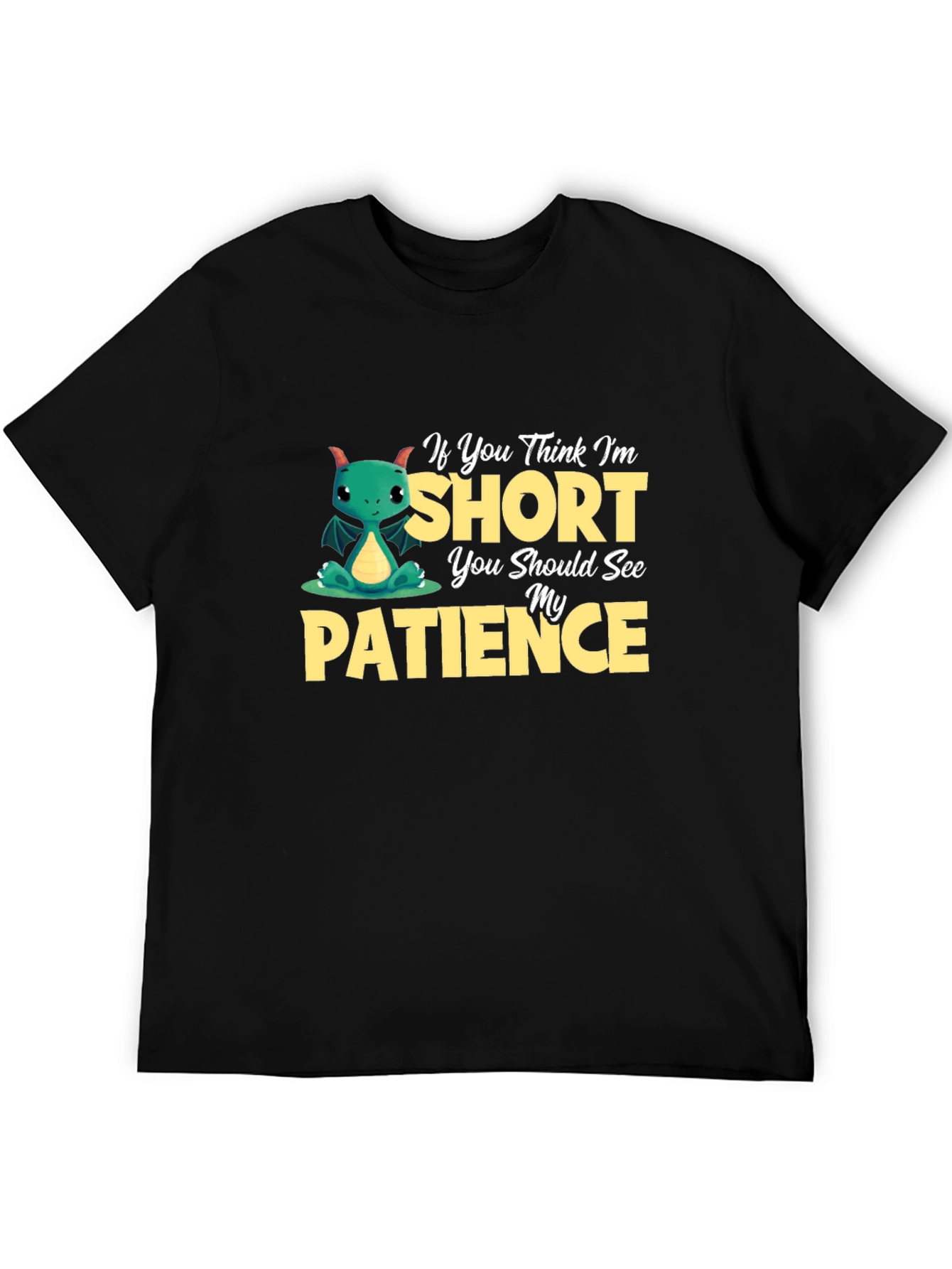 Short Patience Dragon Graphic T-Shirt