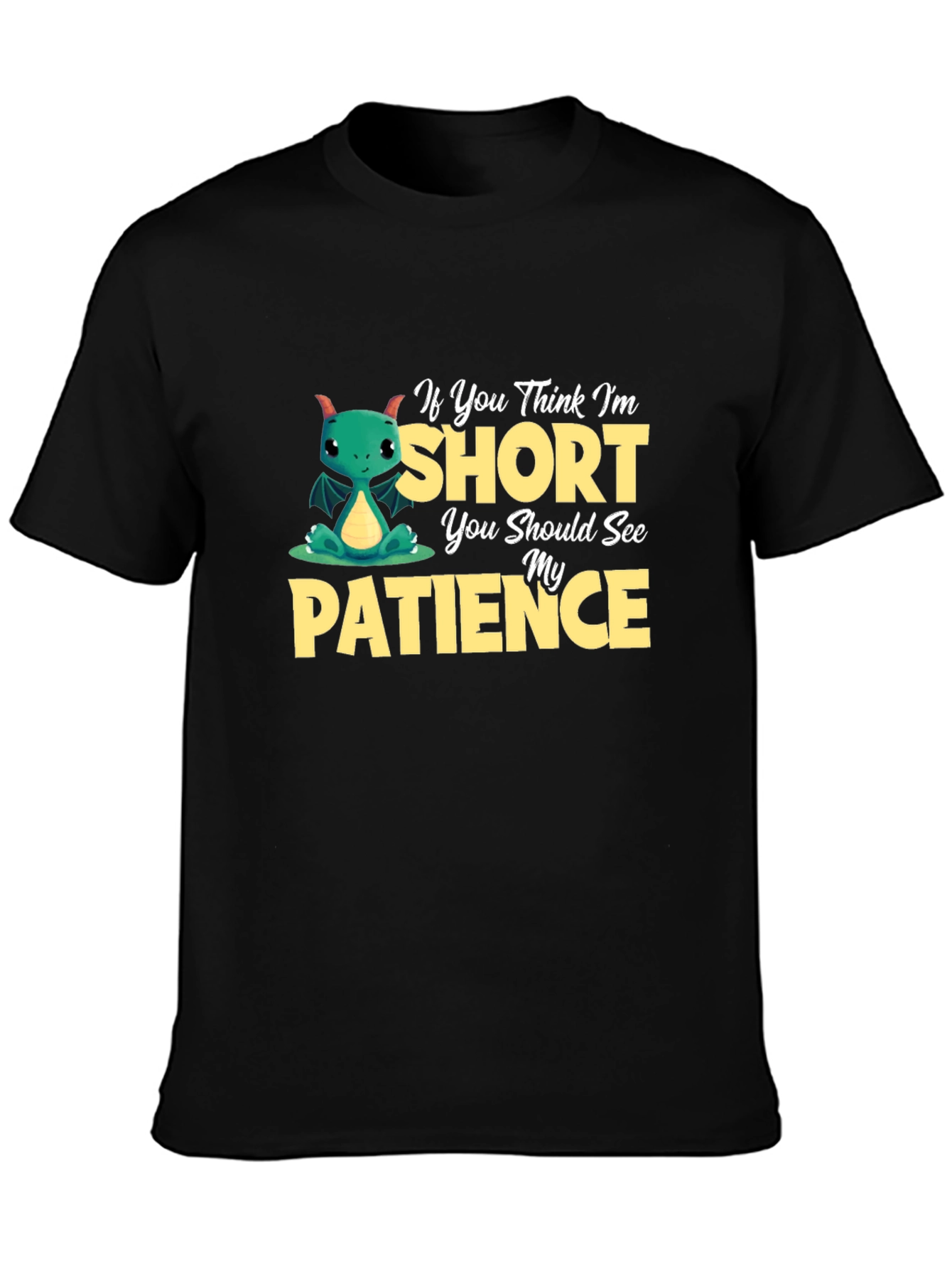 Short Patience Dragon Graphic T-Shirt