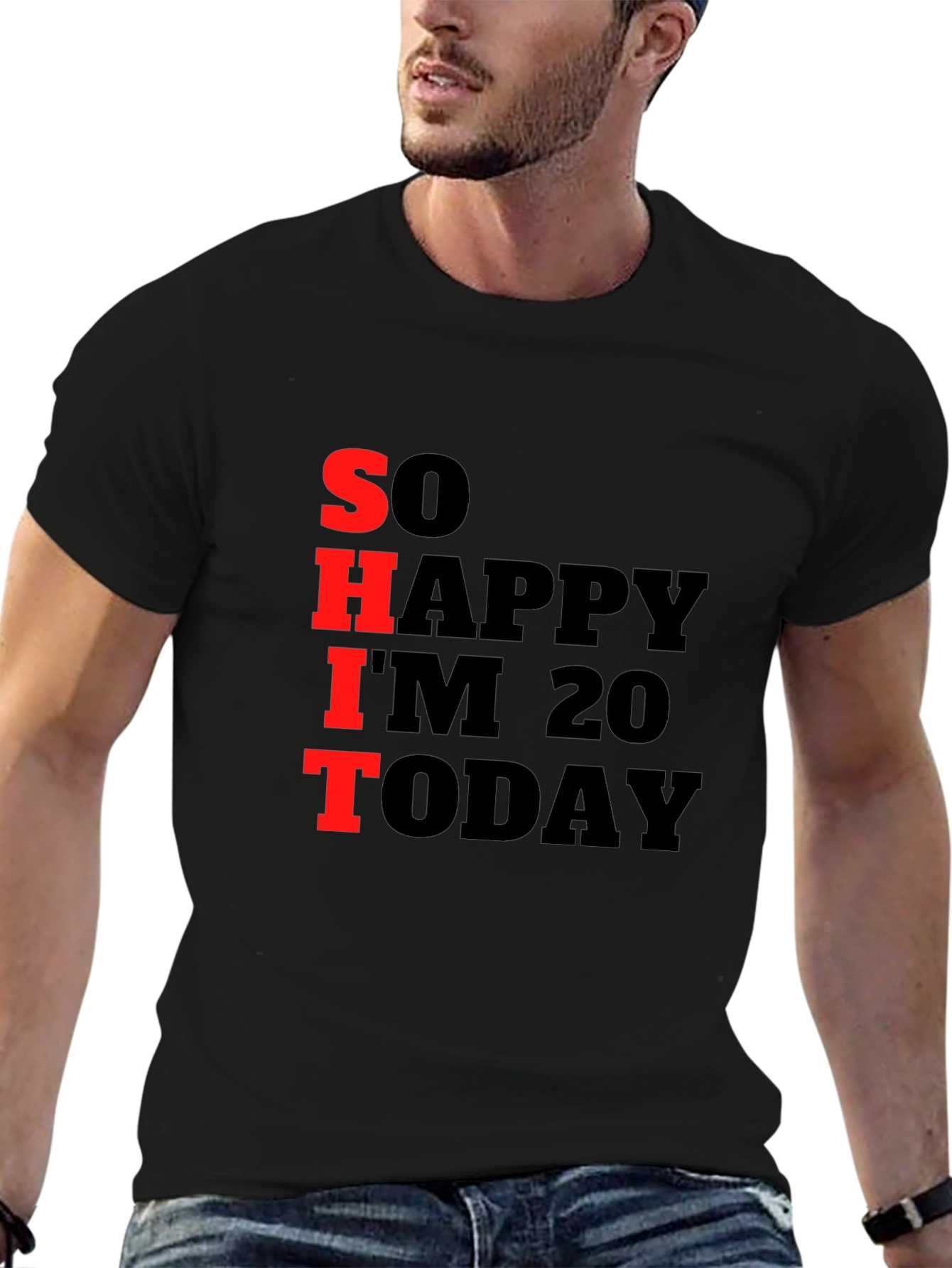 Funny 20th Birthday T-Shirt: So Happy Im 20