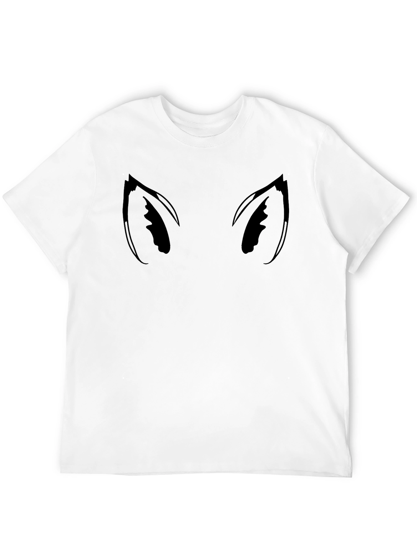 Cat Eyes Graphic Tee - Black Cotton Blend