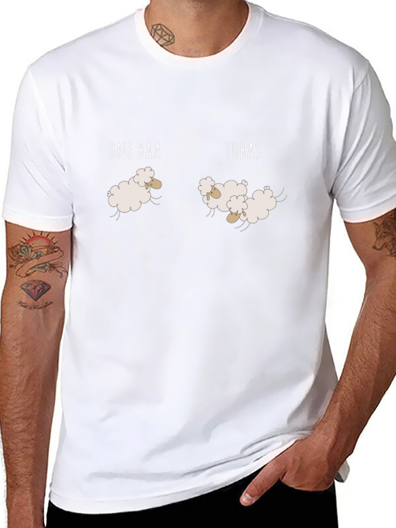One Baa Two Baas Sheep Pun T-Shirt
